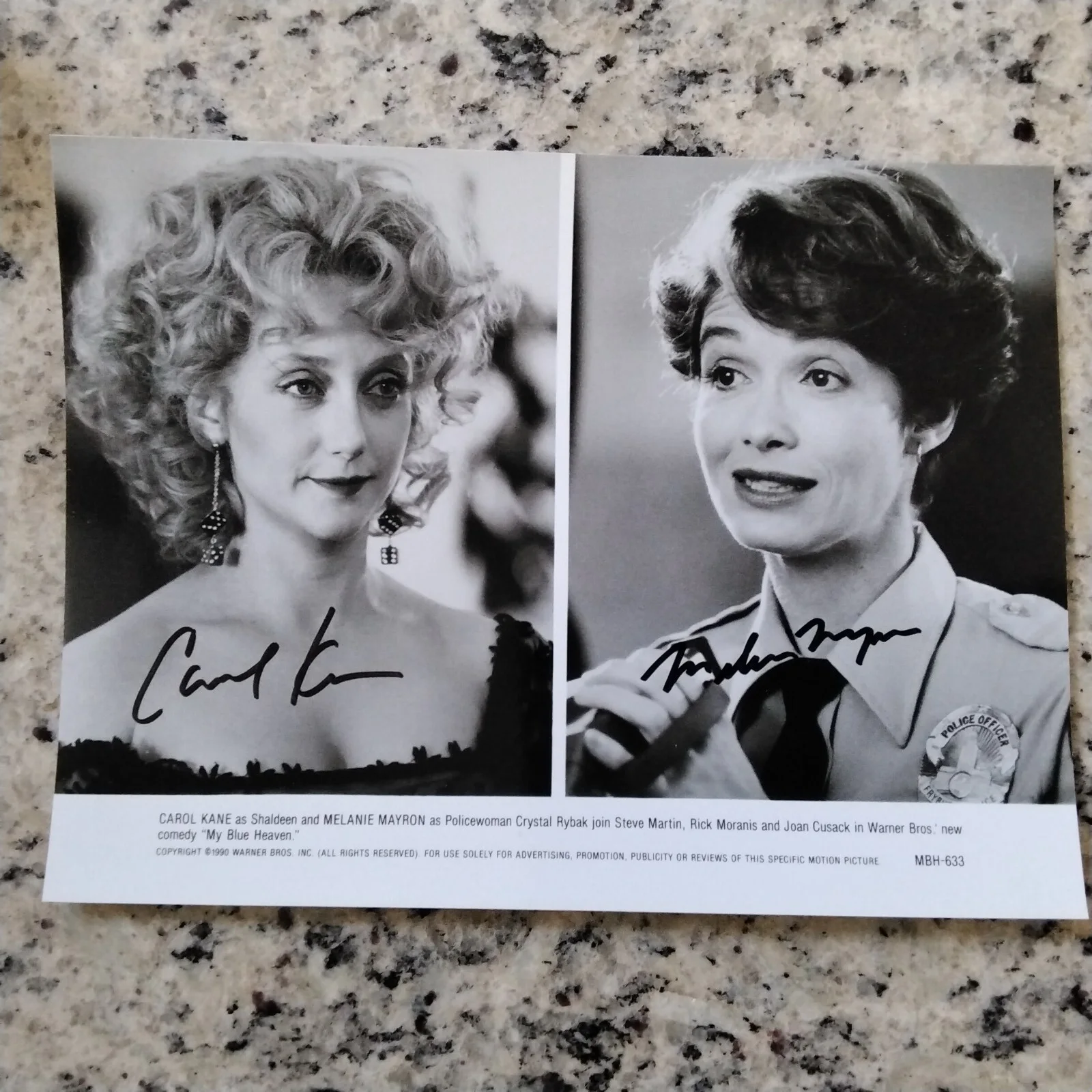 Carol Kane & Melanie Mayron SIGNED 1990 Photo Movie TV Actresses My Blue Heaven, изображение 5