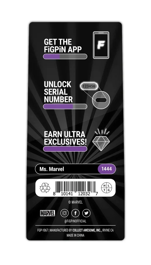 FiGPiN Ms. Marvel (1444) The Marvels 3-Inch Enamel Pin, image 3