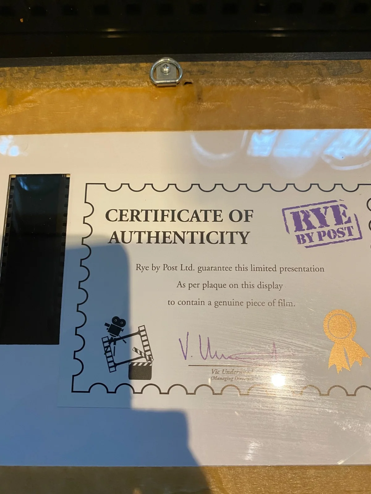 James Bond On Her Majesty's Secret Service Film Cell Authentic Certificate, image 3