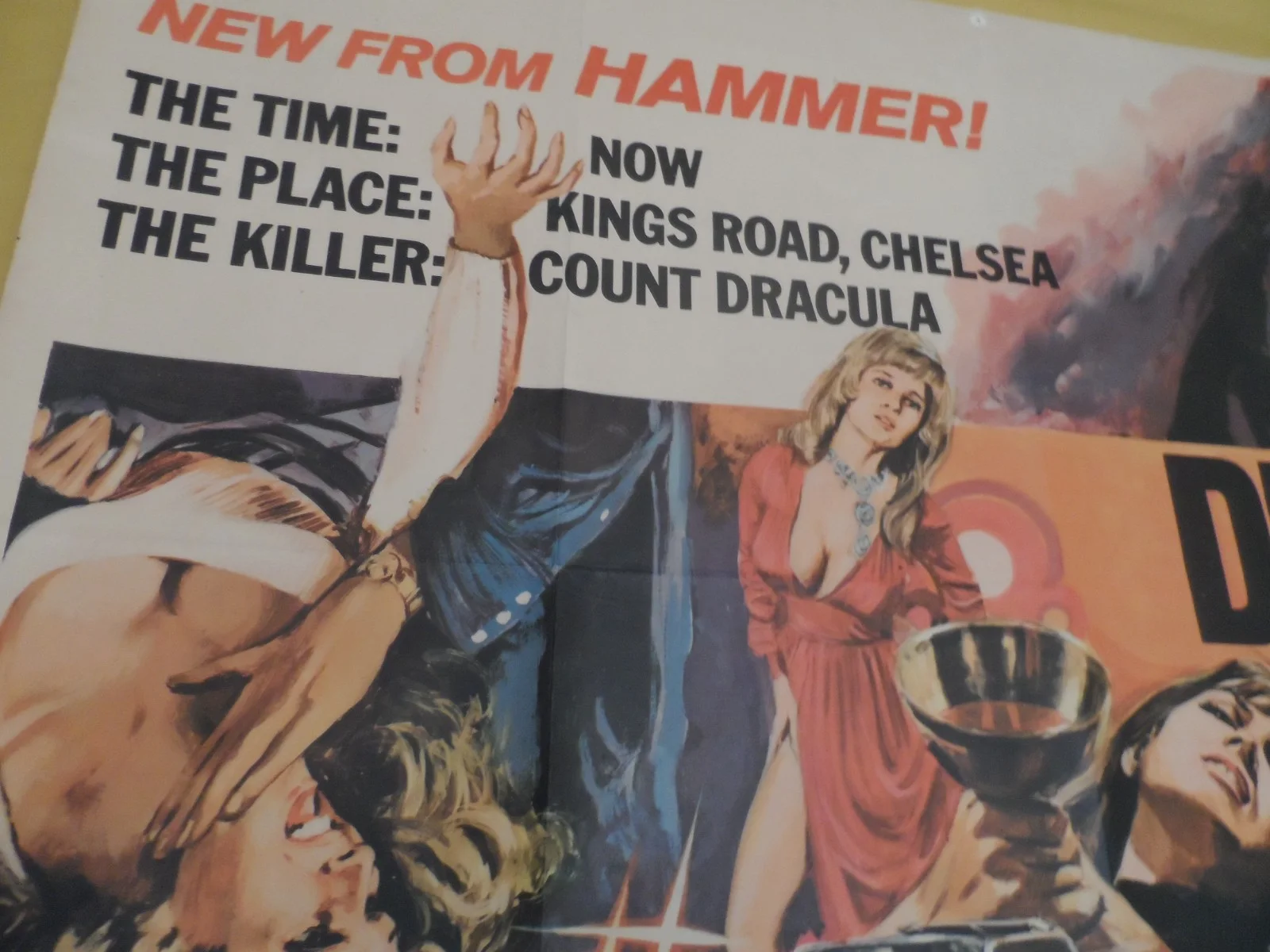 Dracula 1972 - original UK quad, early '70s movie poster, Christopher Lee, good!, image 2