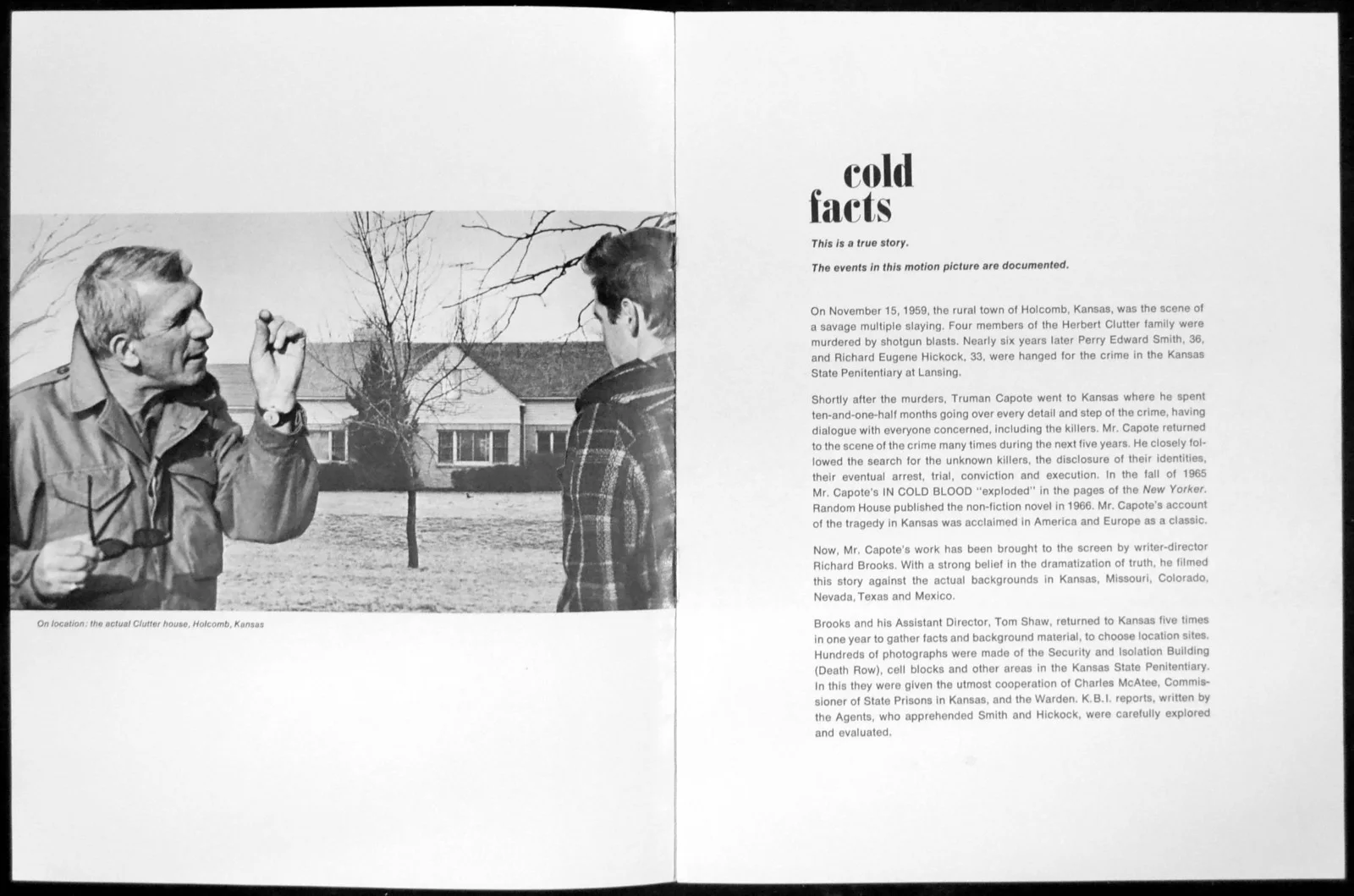 IN COLD BLOOD 1967 Robert Blake, Scott Wilson - Truman Capote UK BROCHURE, изображение 2