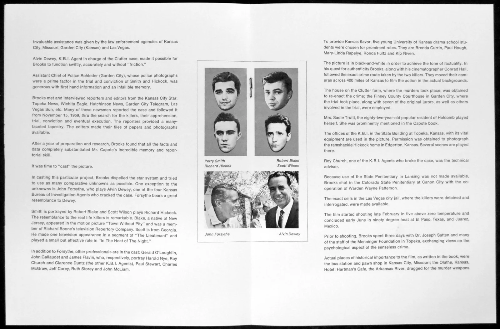 IN COLD BLOOD 1967 Robert Blake, Scott Wilson - Truman Capote UK BROCHURE, изображение 3