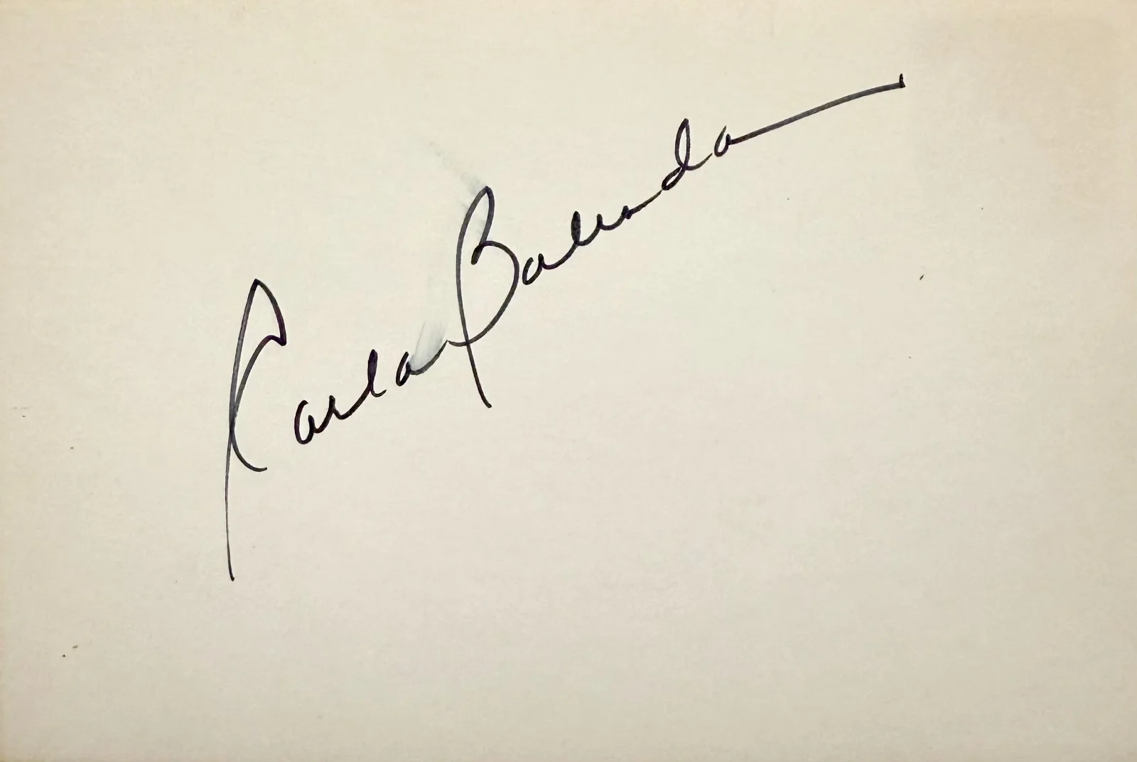 Carla Balenda — CARLA BALENDA Signed Autograph 4x6 INDEX CARD Sealed Cargo Outlaw Woman LASSIE, изображение 3