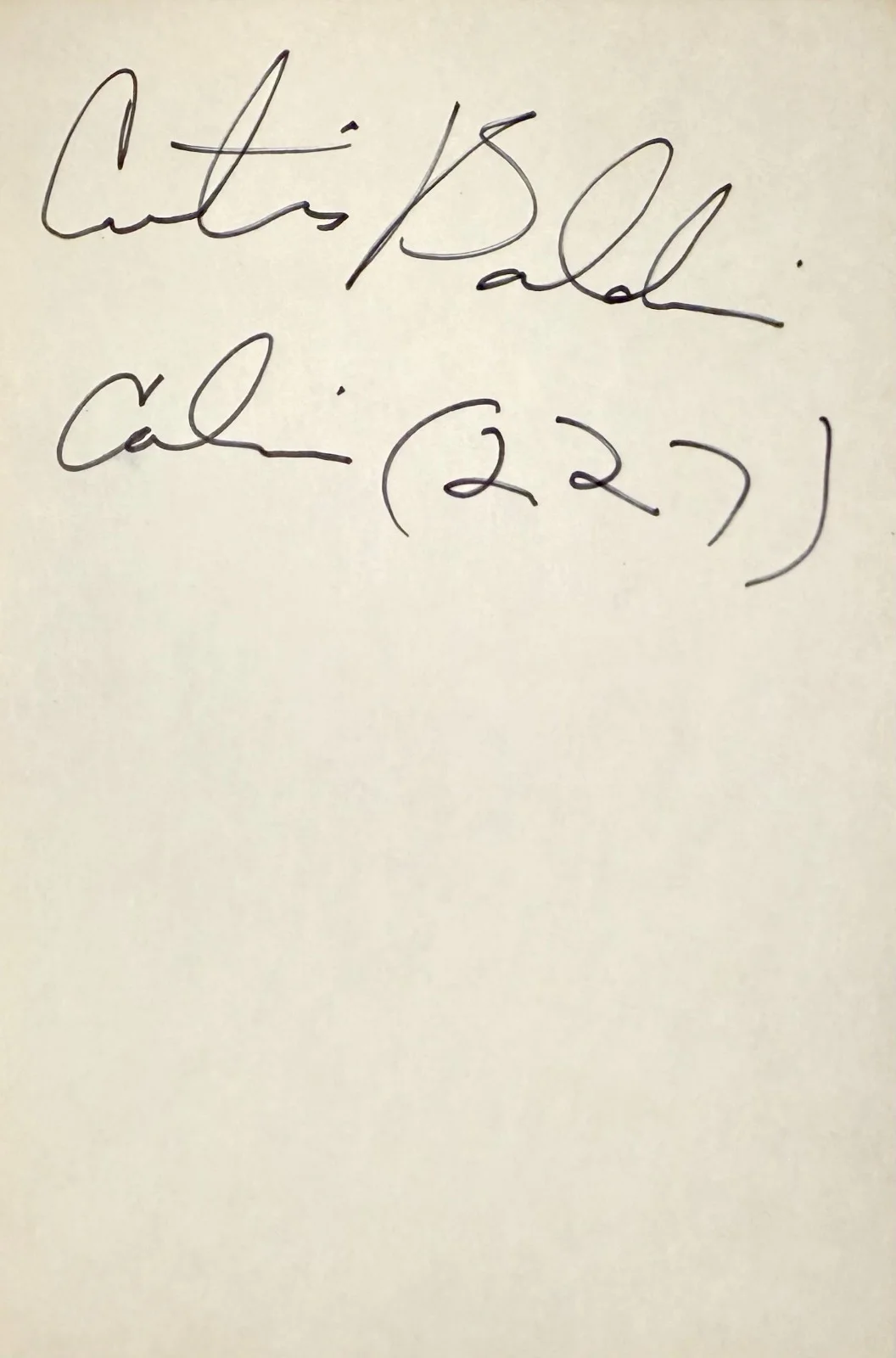 Curtis Baldwin — CURTIS BALDWIN Signed Autographed 4"x 6" INDEX CARD Calvin Dobbs 227 ACTOR, изображение 3
