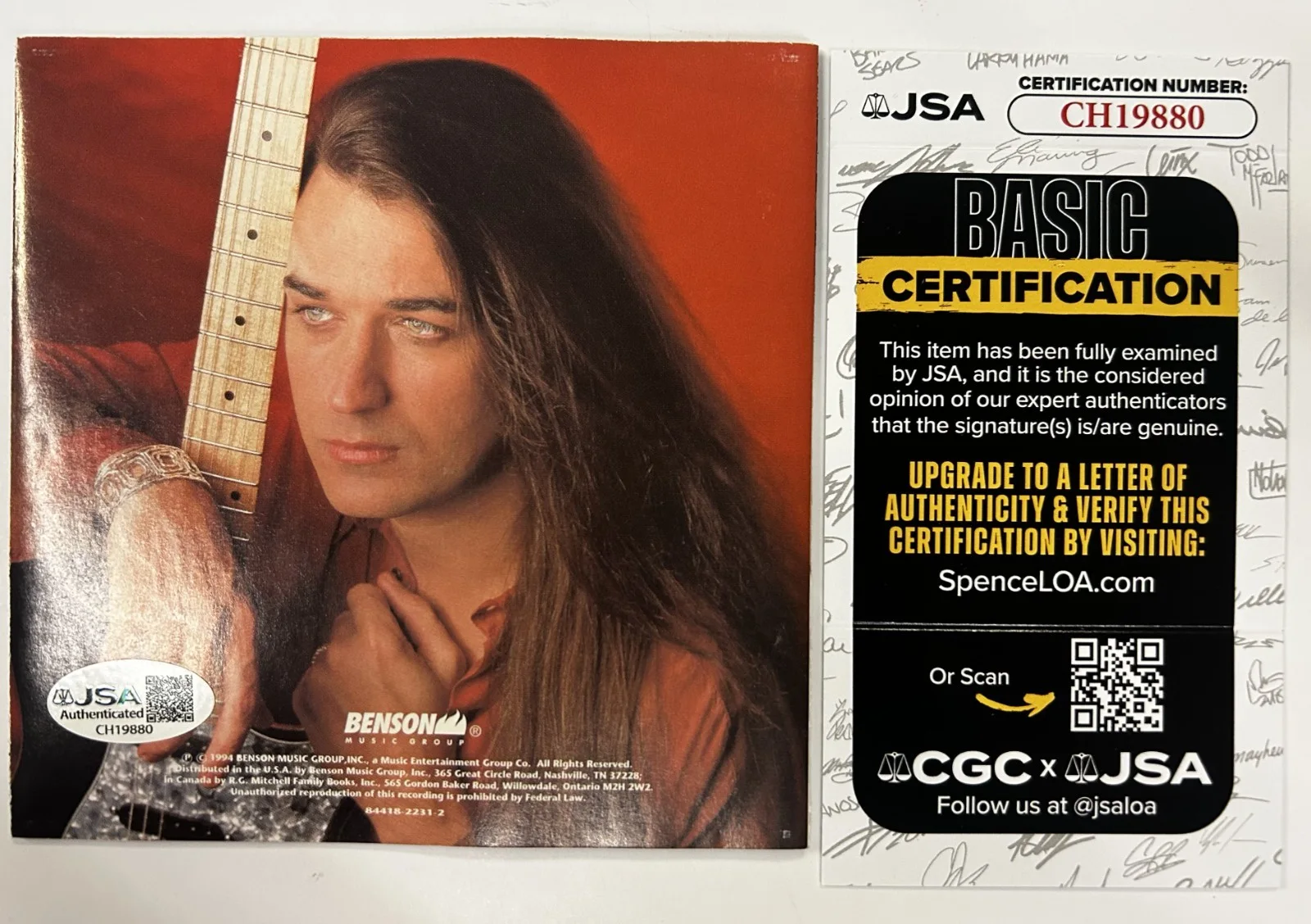 Michael Sweet (Stryper) Signed CD Auto Autograph JSA COA, image 2