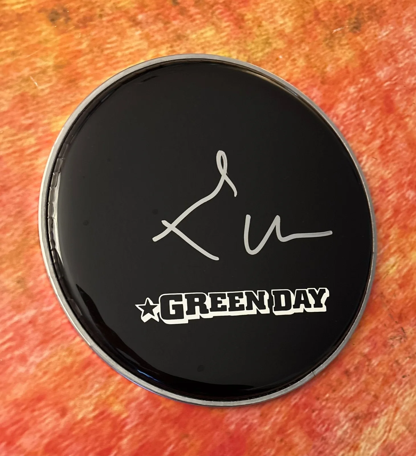 GFA Green Day Band Drummer * TRE COOL * Signed New 10" Drumhead COA, изображение 4