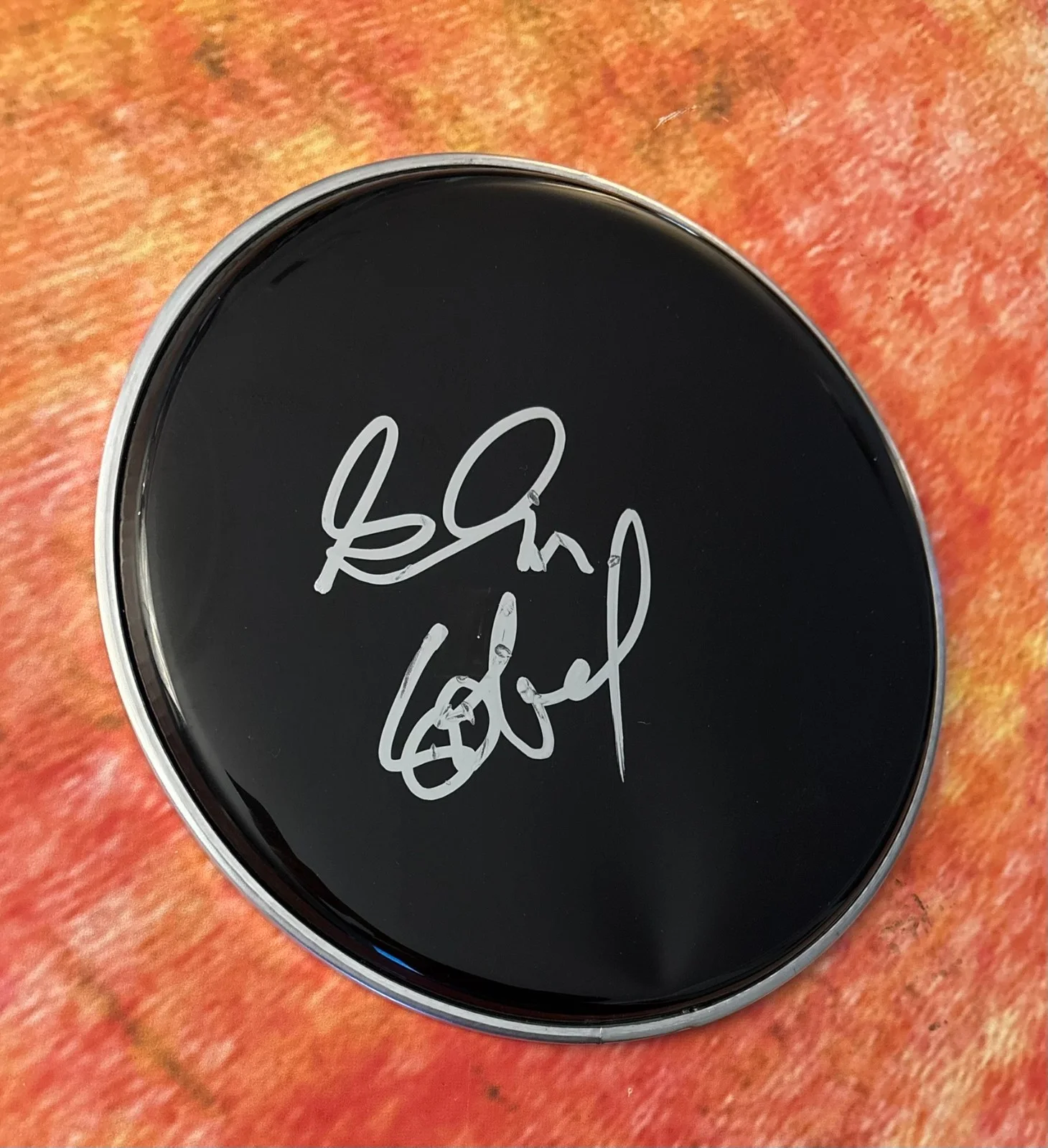 GFA Alice Cooper Band Drummer * GLEN SOBEL * Signed 10" Drumhead PROOF COA, image 4