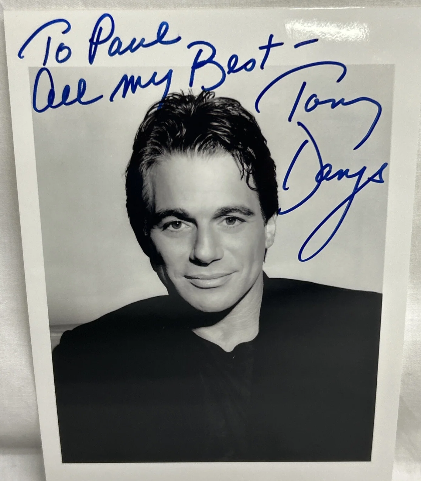 Tony Danza — Tony Danza in Taxi American Actor 7 x 5” B/W Picture Signed Personalized, image 4