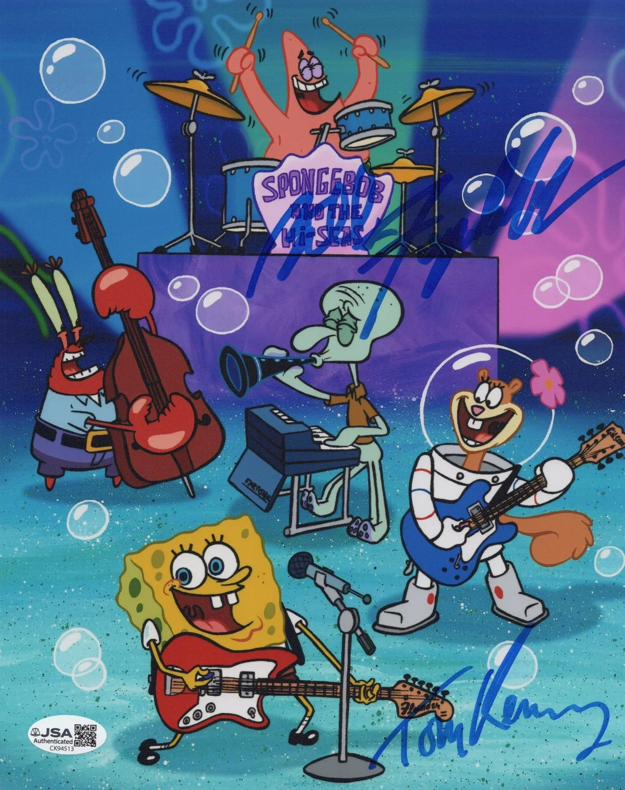 Tom Kenny & Bill Fagerbakke — Tom Kenny & Bill Fagerbakke Signed 8x10 Spongebob Squarepants Photo JSA COA