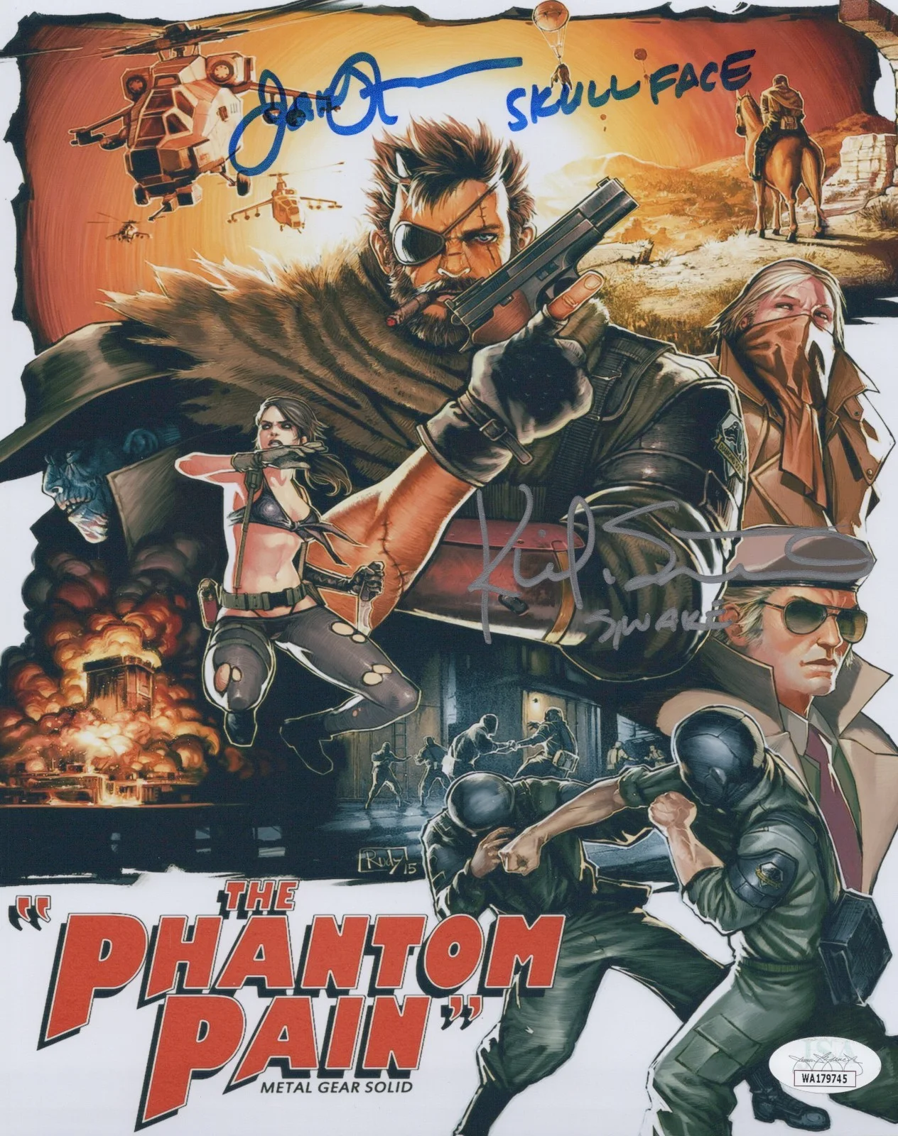 Kiefer Sutherland & James Horan — Kiefer Sutherland +1 Signed 8x10 Metal Gear Solid V Phantom Pain Photo JSA COA