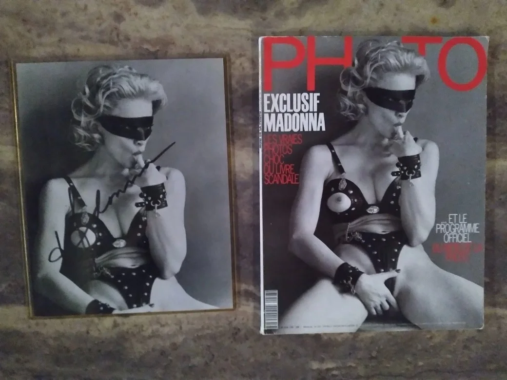 MADONNA AUTOGRAPHED 8"x10" PHOTO WITH COA + 3 PHOTOS, 2 MAGS, PLUS MORE, изображение 5