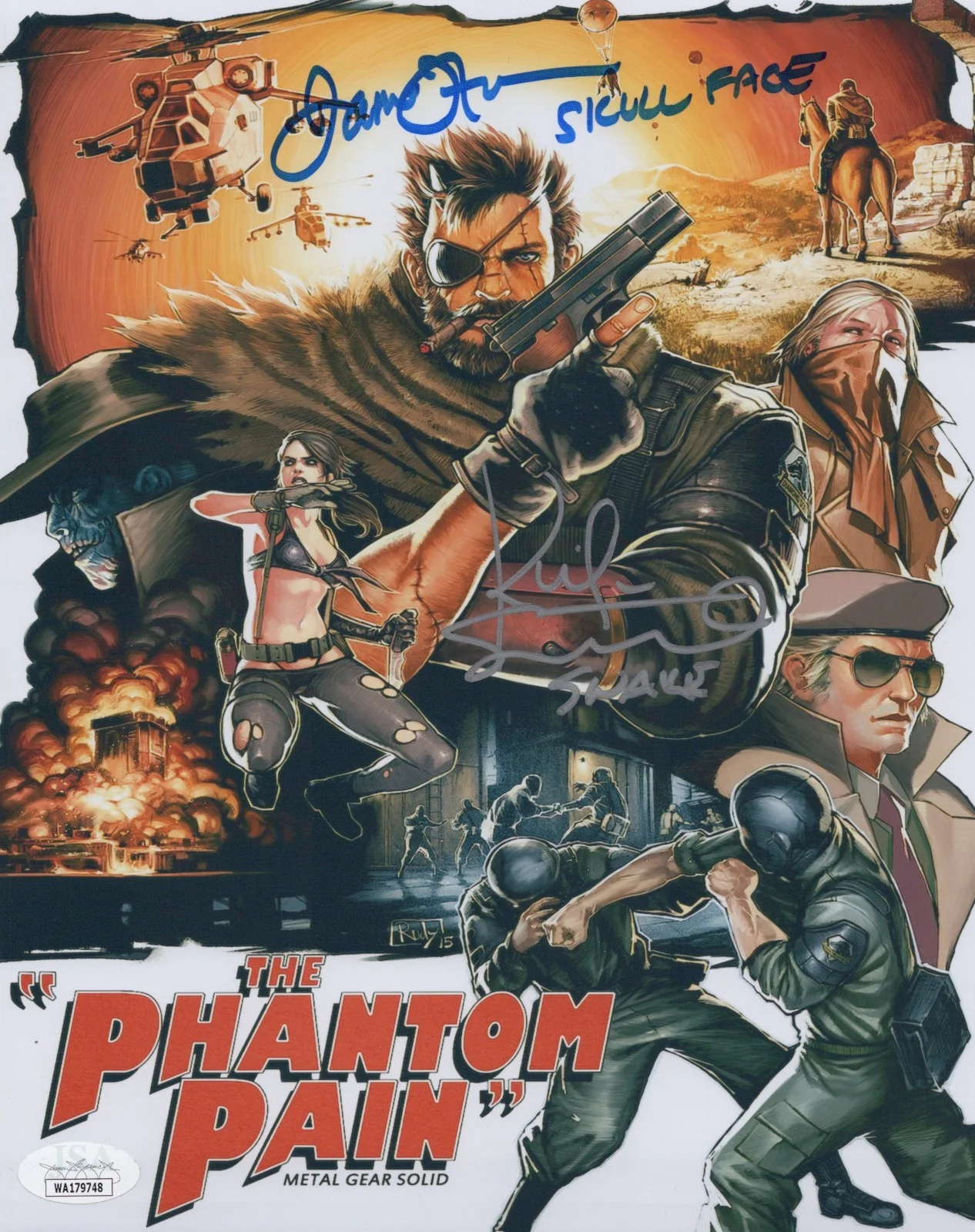 Kiefer Sutherland & James Horan — Kiefer Sutherland +1 Signed 8x10 Metal Gear Solid V Phantom Pain Photo JSA COA