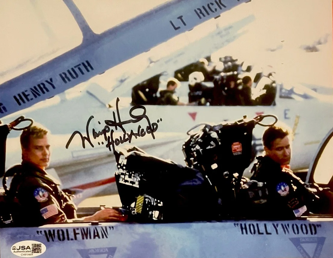 Whip Hubley — “Top Gun” 8x10 Photo Signed By Whip Hubley “Hollywood” JSA Certified