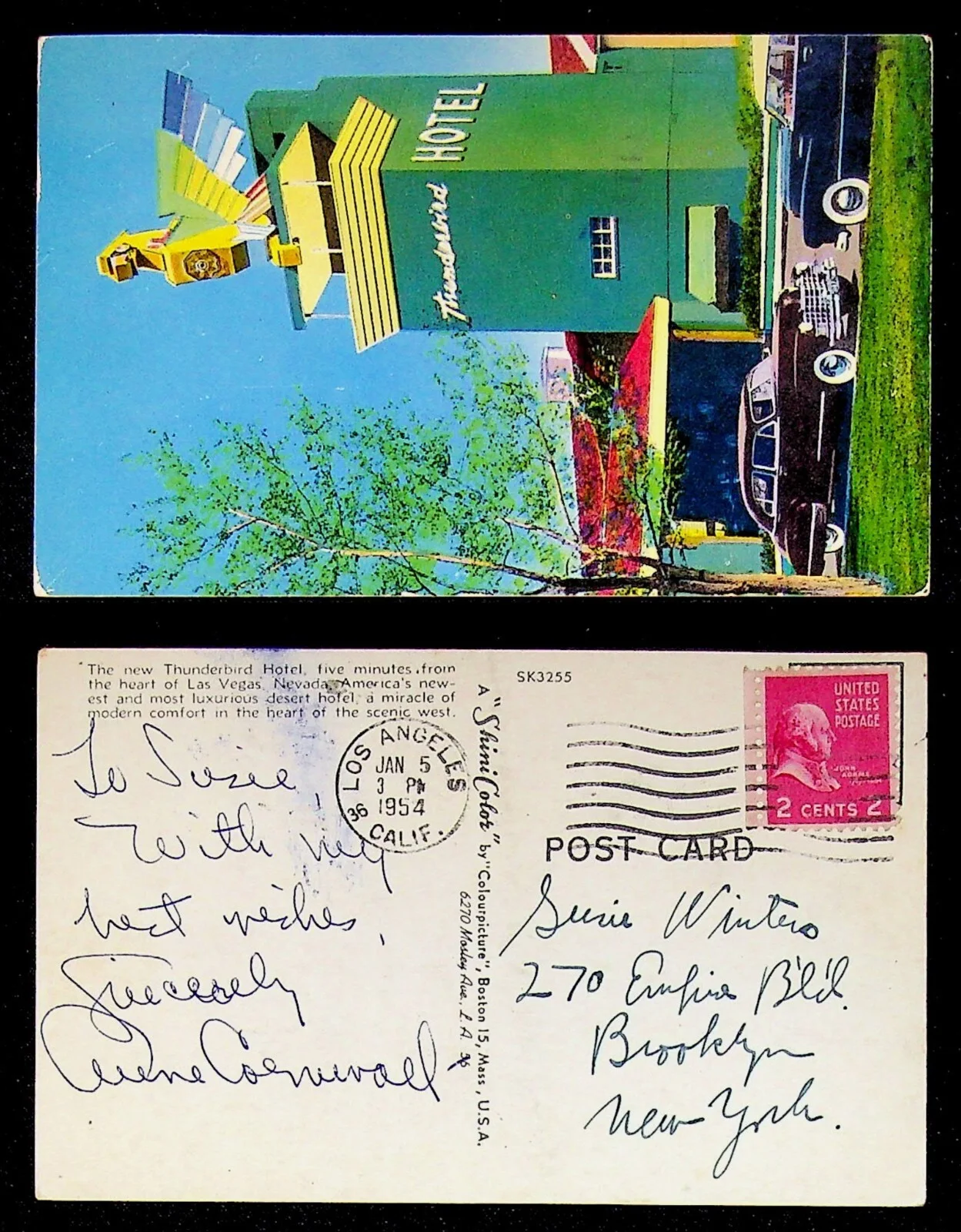 Anne Cornwall — Anne Cornwall Signed Postcard 1955 Autograph Actress Susan Winters