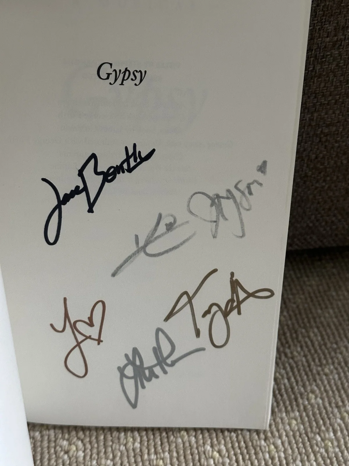 Gypsy Signed Broadway Script, image 2