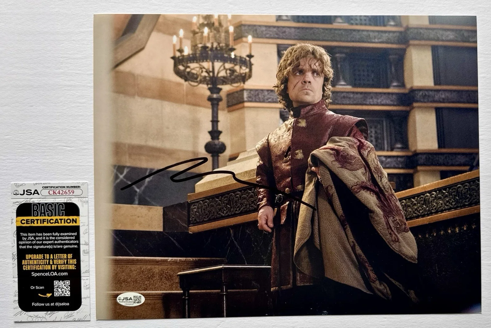 PETER DINKLAGE — PETER DINKLAGE HAND SIGNED AUTOGRAPH 11X14 PHOTO "GAME OF THRONES" +JSA COA, изображение 2