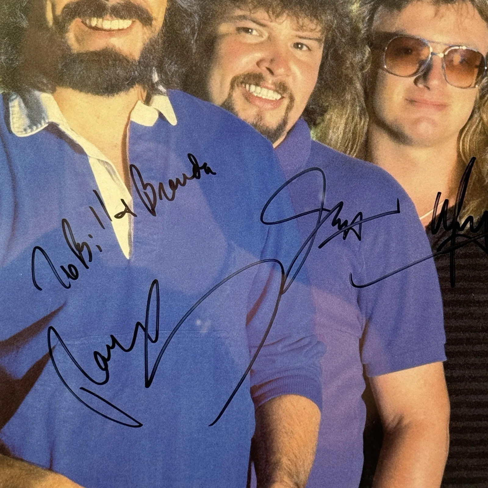Alabama 'The Closer You Get' entire SIGNED AUTOGRAPHED RECORD ALBUM COVER Framed, изображение 2