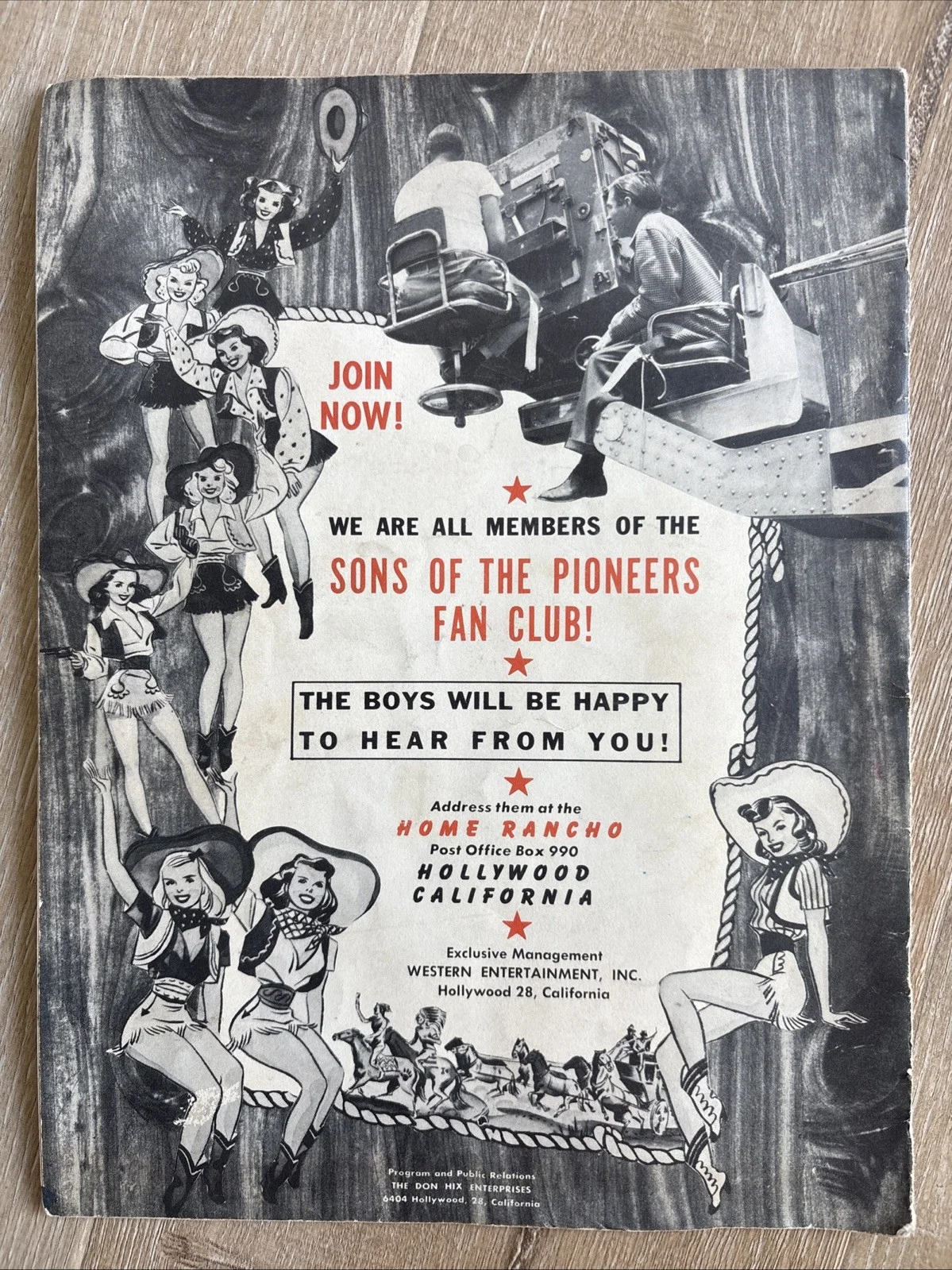 SONS OF THE PIONEERS Souvenir Program & Poster SIGNED c1947 Bob Nolan Et al, image 3