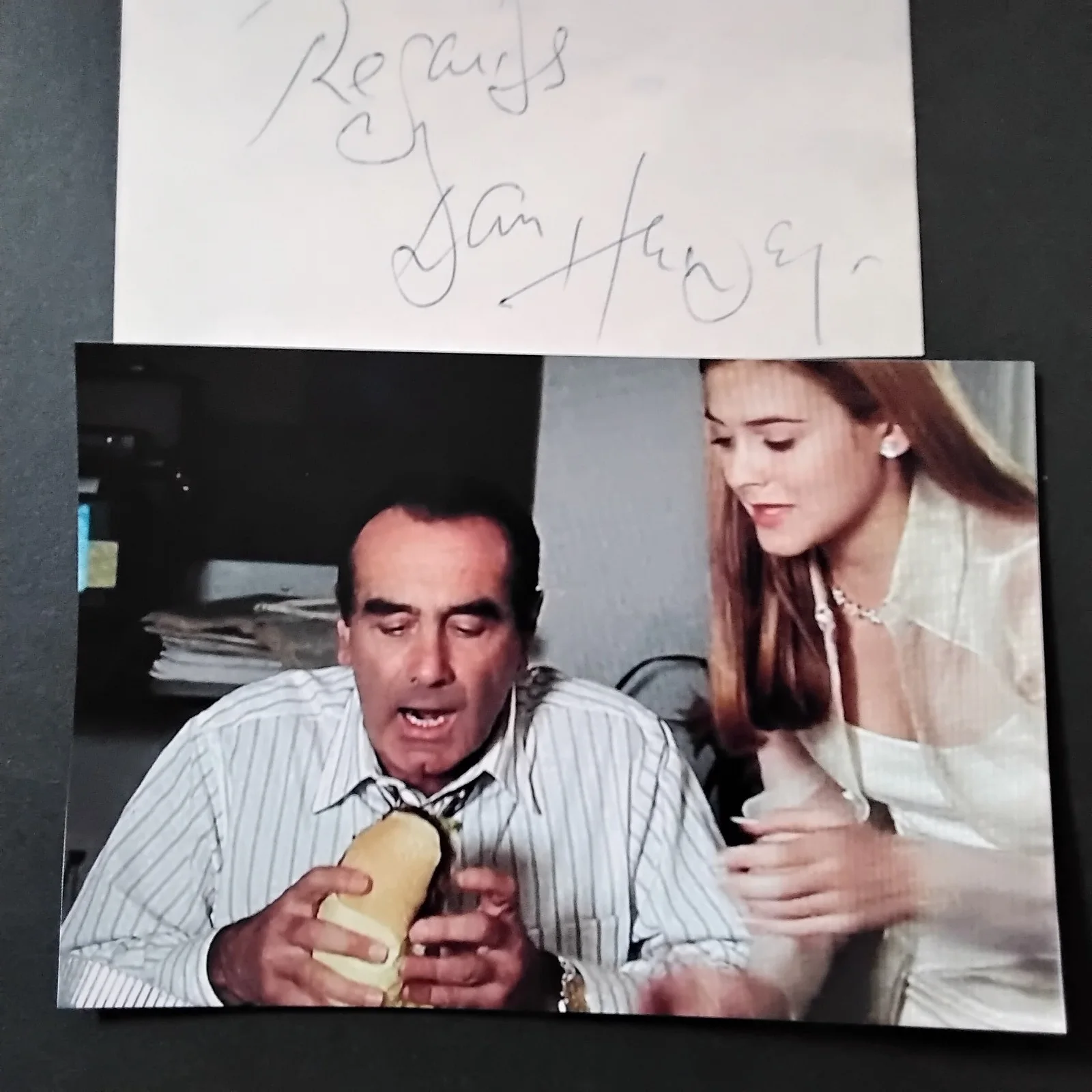 Dan Hedaya SIGNED Card Movie TV Actor Clueless First Wives Club Usual Suspects, изображение 2