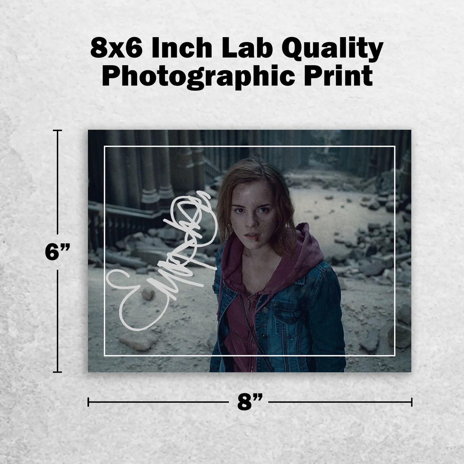 Emma Watson 8x6 Photo Signed Memorabilia 8x6 Pre Printed Autograph Photo, image 2