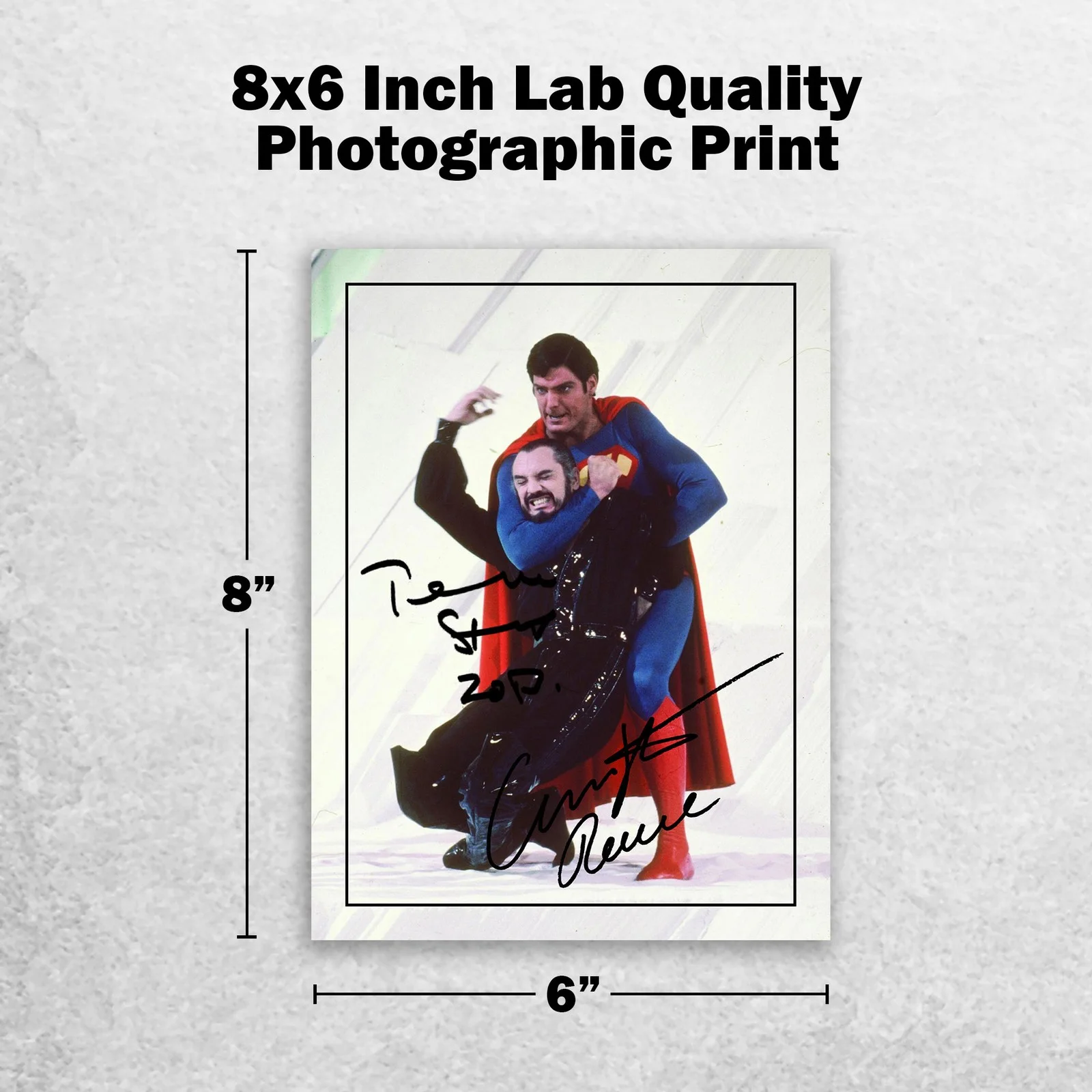 Christopher Reeve Terence Stam Signed Memorabilia 8x6 Pre Printed Autograph, image 2