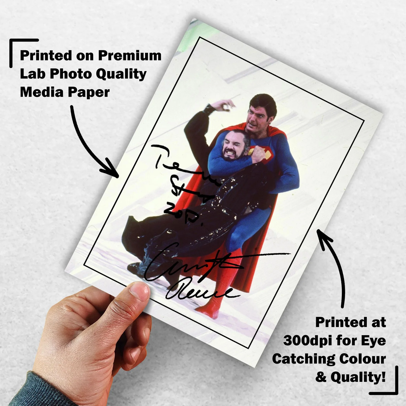 Christopher Reeve Terence Stam Signed Memorabilia 8x6 Pre Printed Autograph, image 3