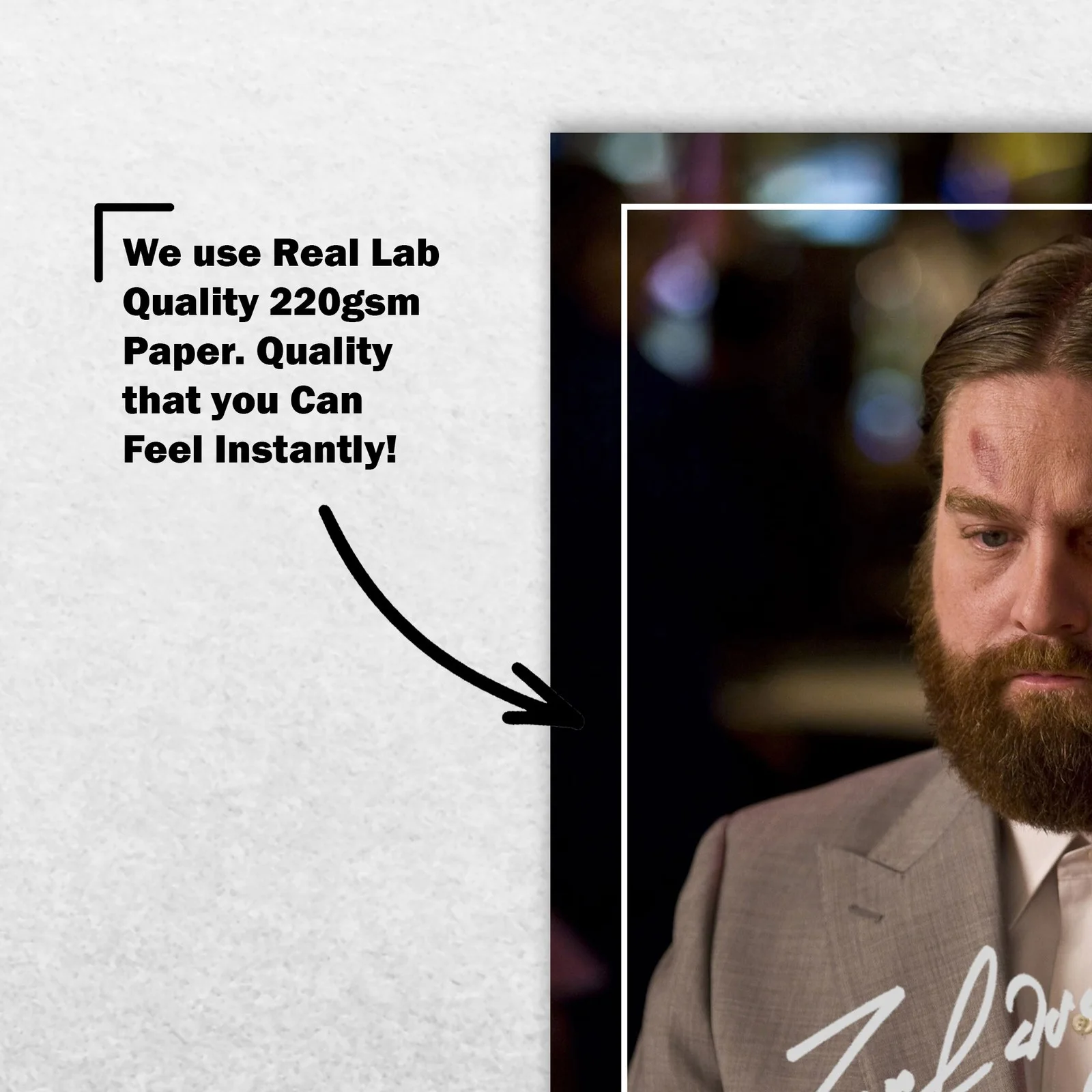 Zach Galifianakis 8x6 Photo Signed Memorabilia 8x6 Pre Printed Autograph Photo, image 4