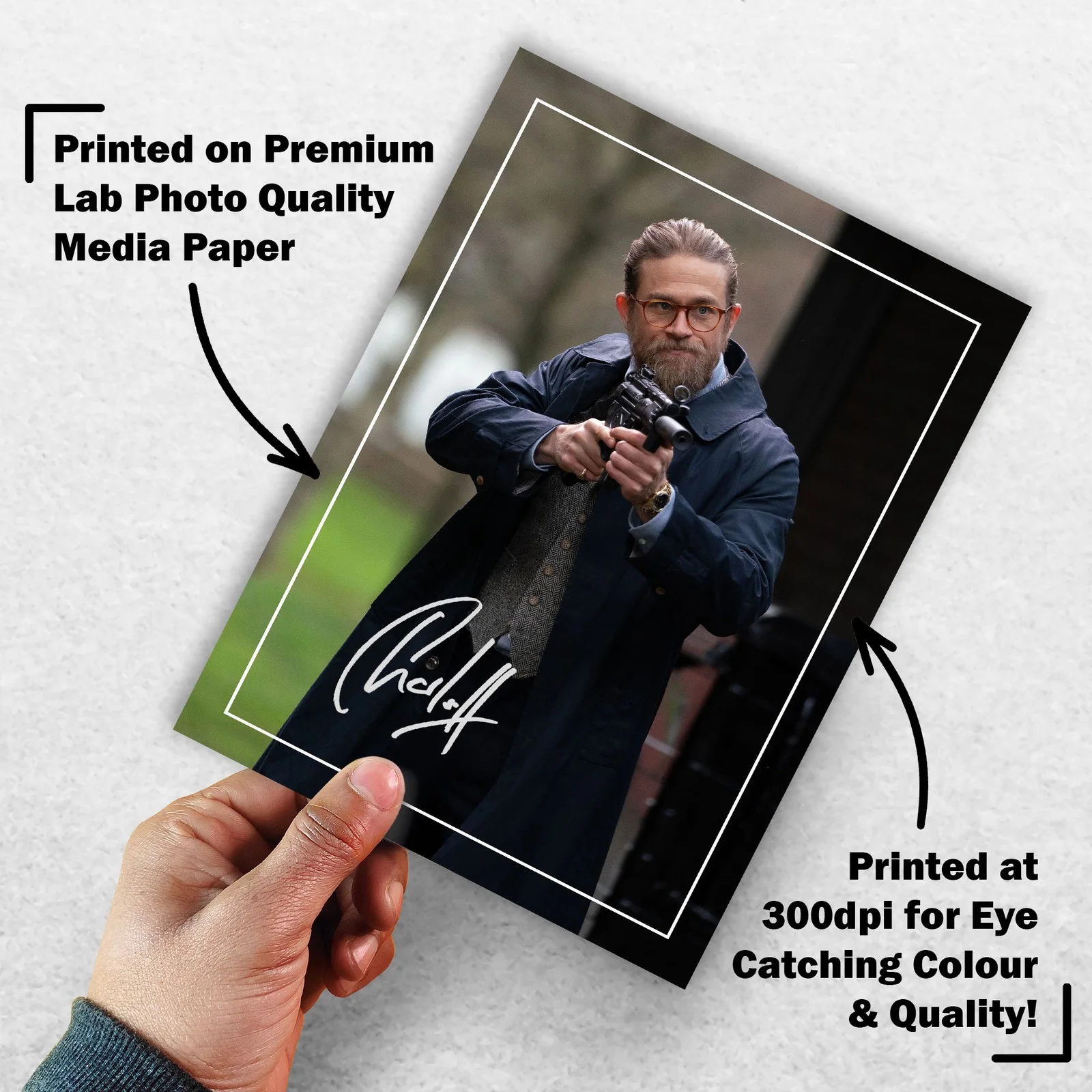 Charlie Hunnam Signed Memorabilia 8x6 Pre Printed Autograph Photo Memorabilia, изображение 3