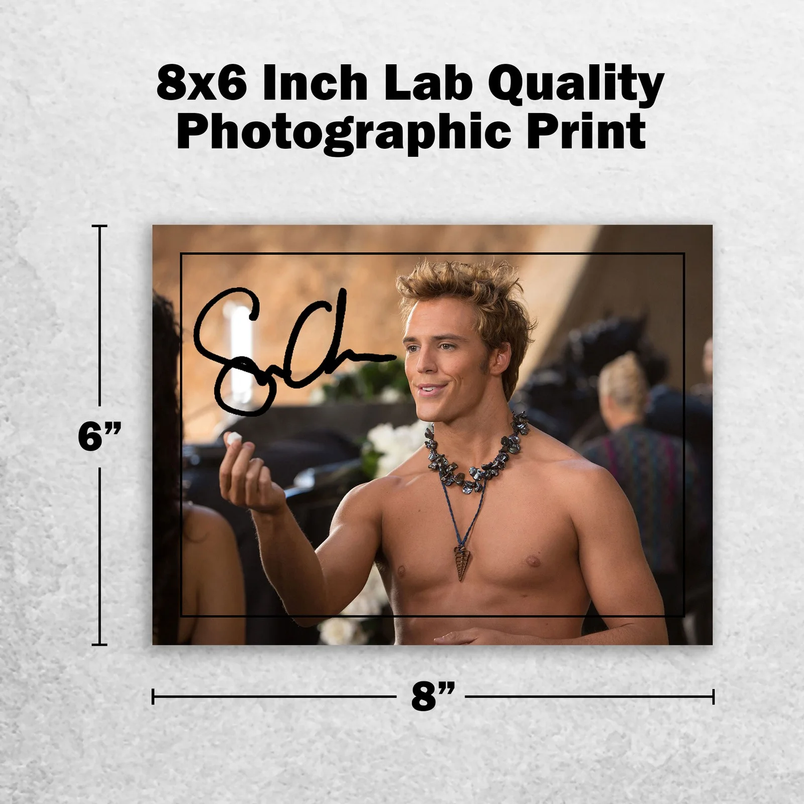 Sam Claflin 8x6 Photo Signed Memorabilia 8x6 Pre Printed Autograph Photo, изображение 2