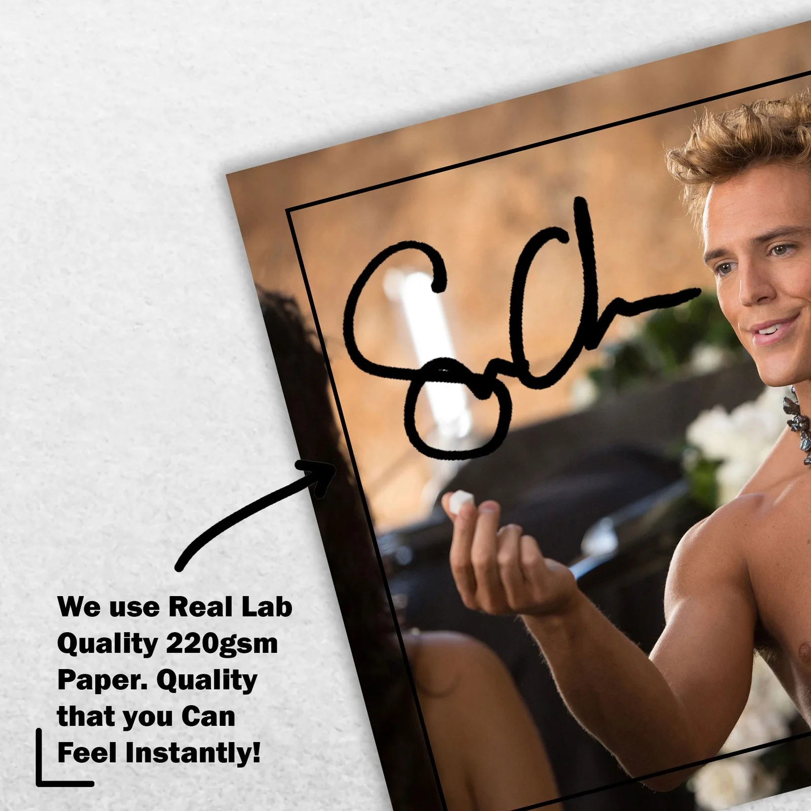 Sam Claflin 8x6 Photo Signed Memorabilia 8x6 Pre Printed Autograph Photo, изображение 4