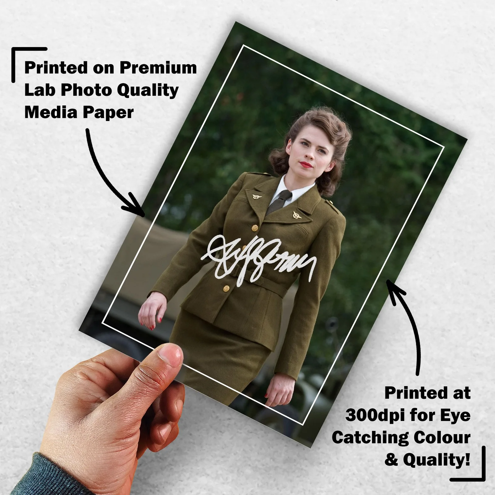 Hayley Atwell 8x6 Photo Signed Memorabilia 8x6 Pre Printed Autograph Photo, изображение 3