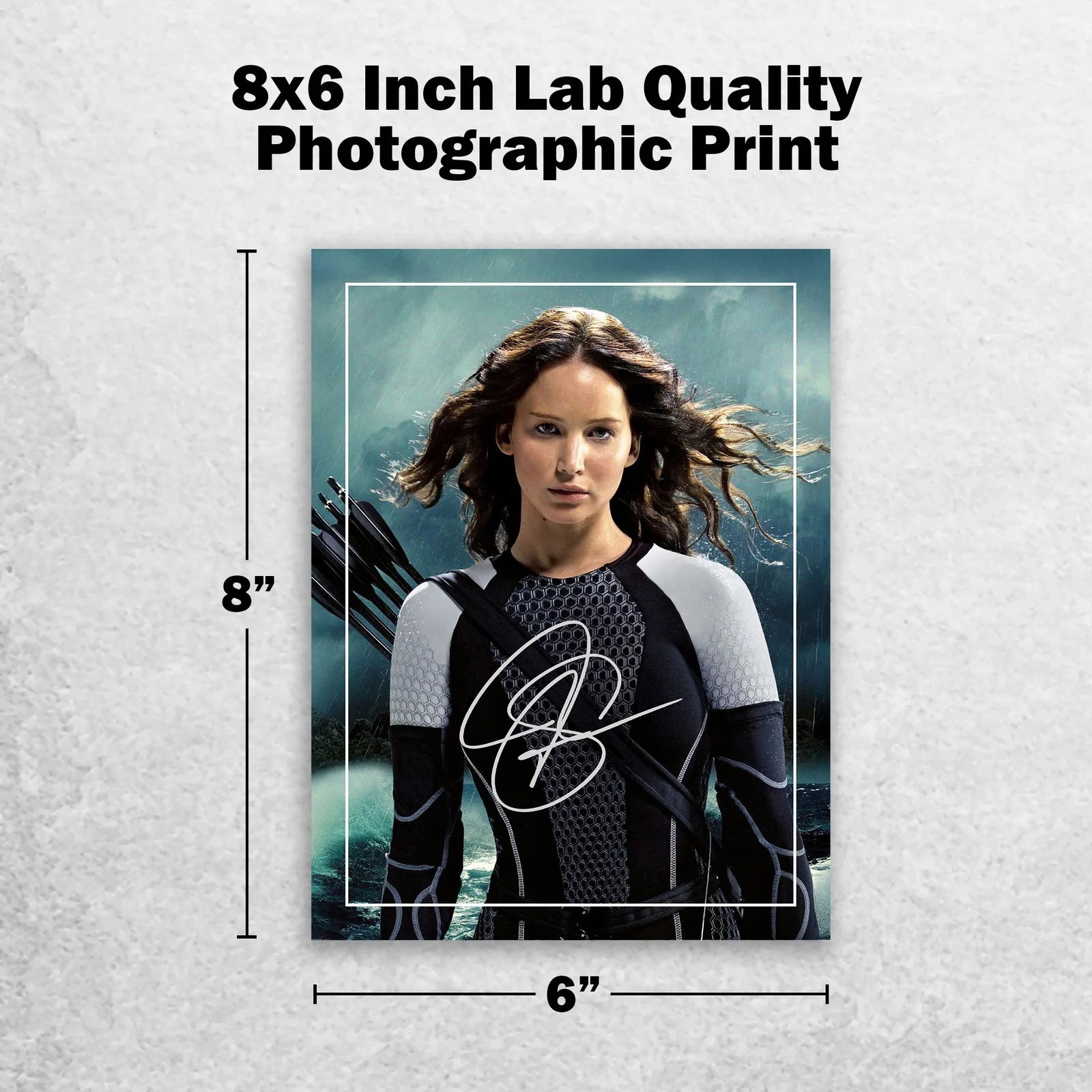 Jennifer Lawrence 8x6 Photo Signed Memorabilia 8x6 Pre Printed Autograph Photo, image 2