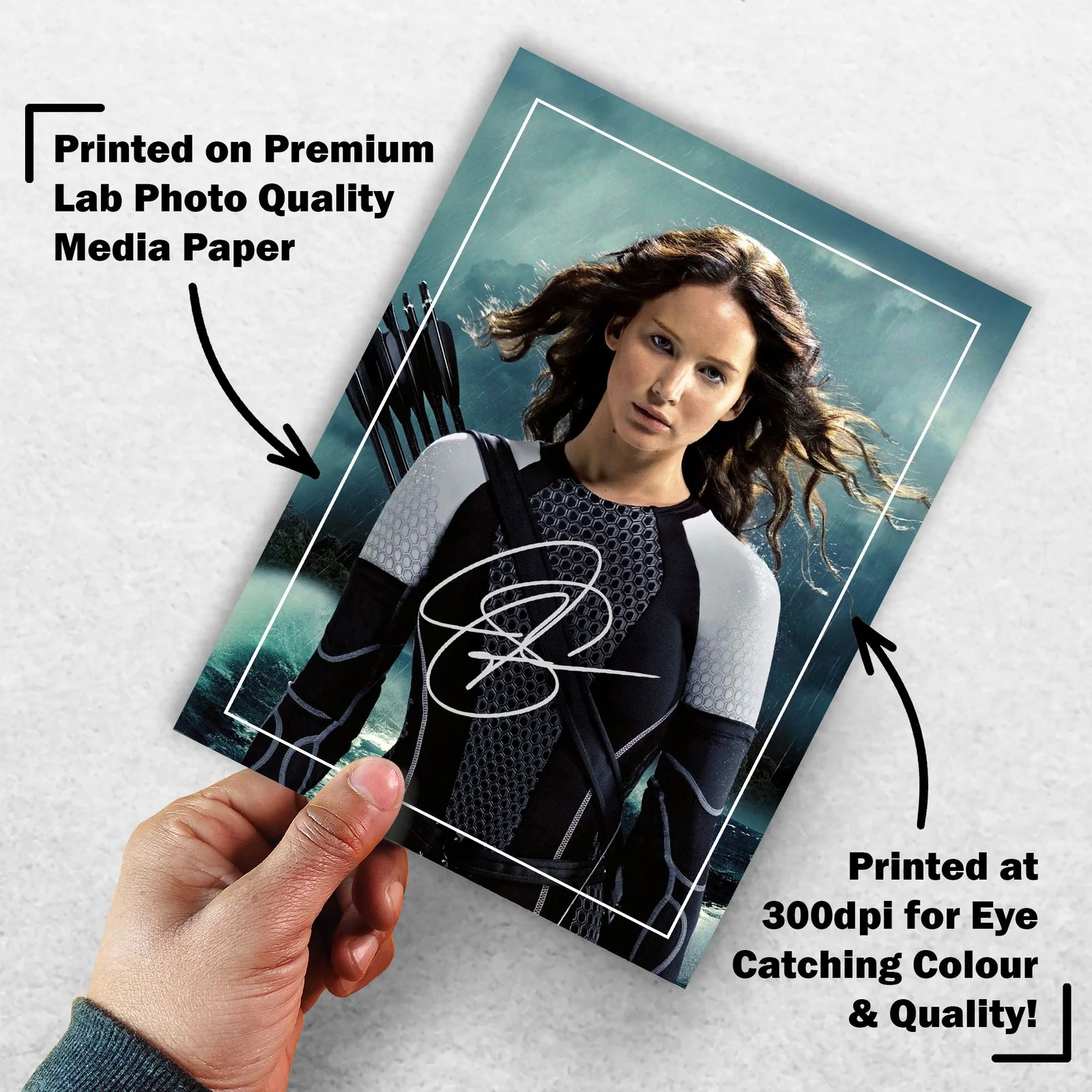 Jennifer Lawrence 8x6 Photo Signed Memorabilia 8x6 Pre Printed Autograph Photo, image 3
