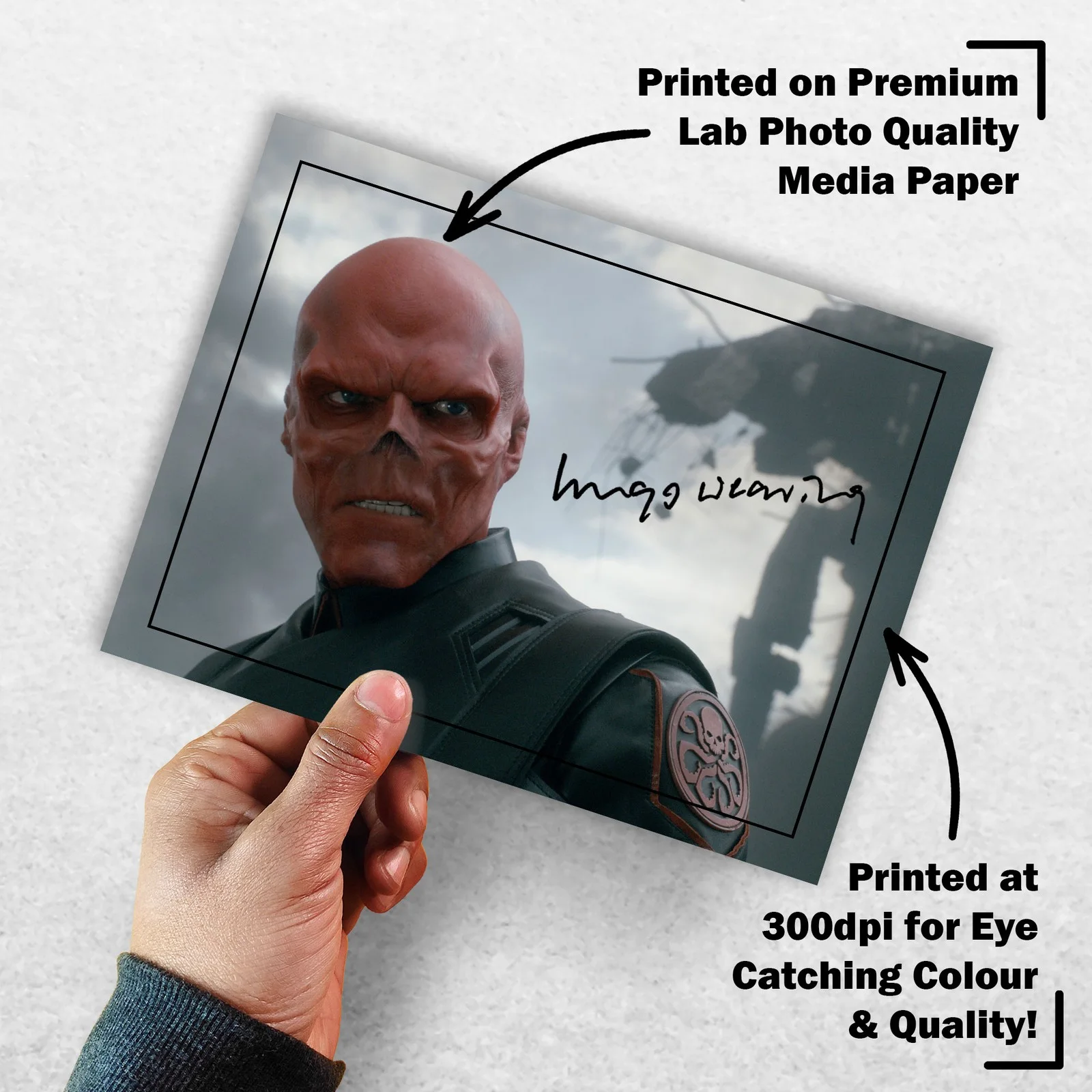 Hugo Weaving 8x6 Photo Signed Memorabilia 8x6 Pre Printed Autograph Photo, изображение 3