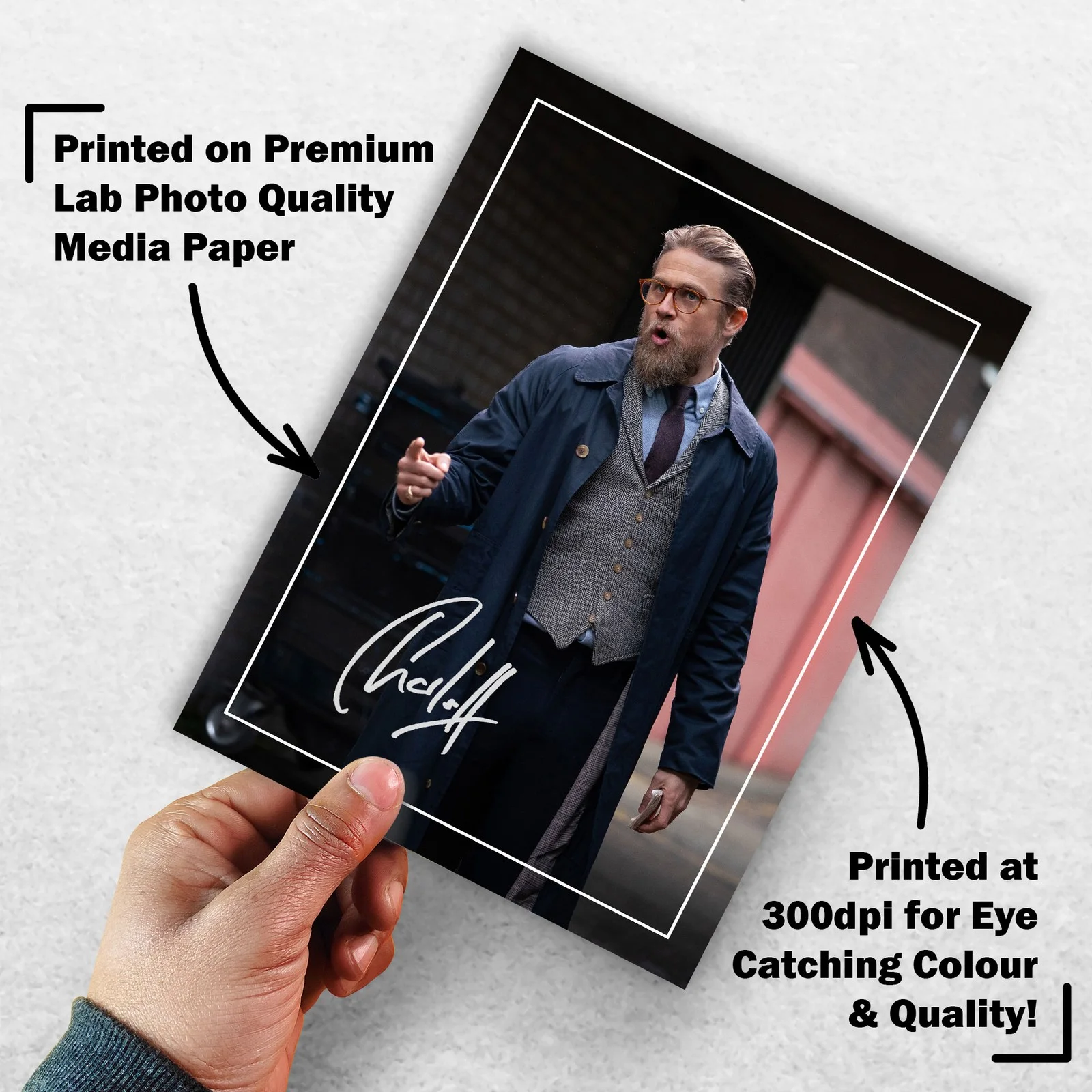 Charlie Hunnam Signed Memorabilia 8x6 Pre Printed Autograph Photo Memorabilia, image 3