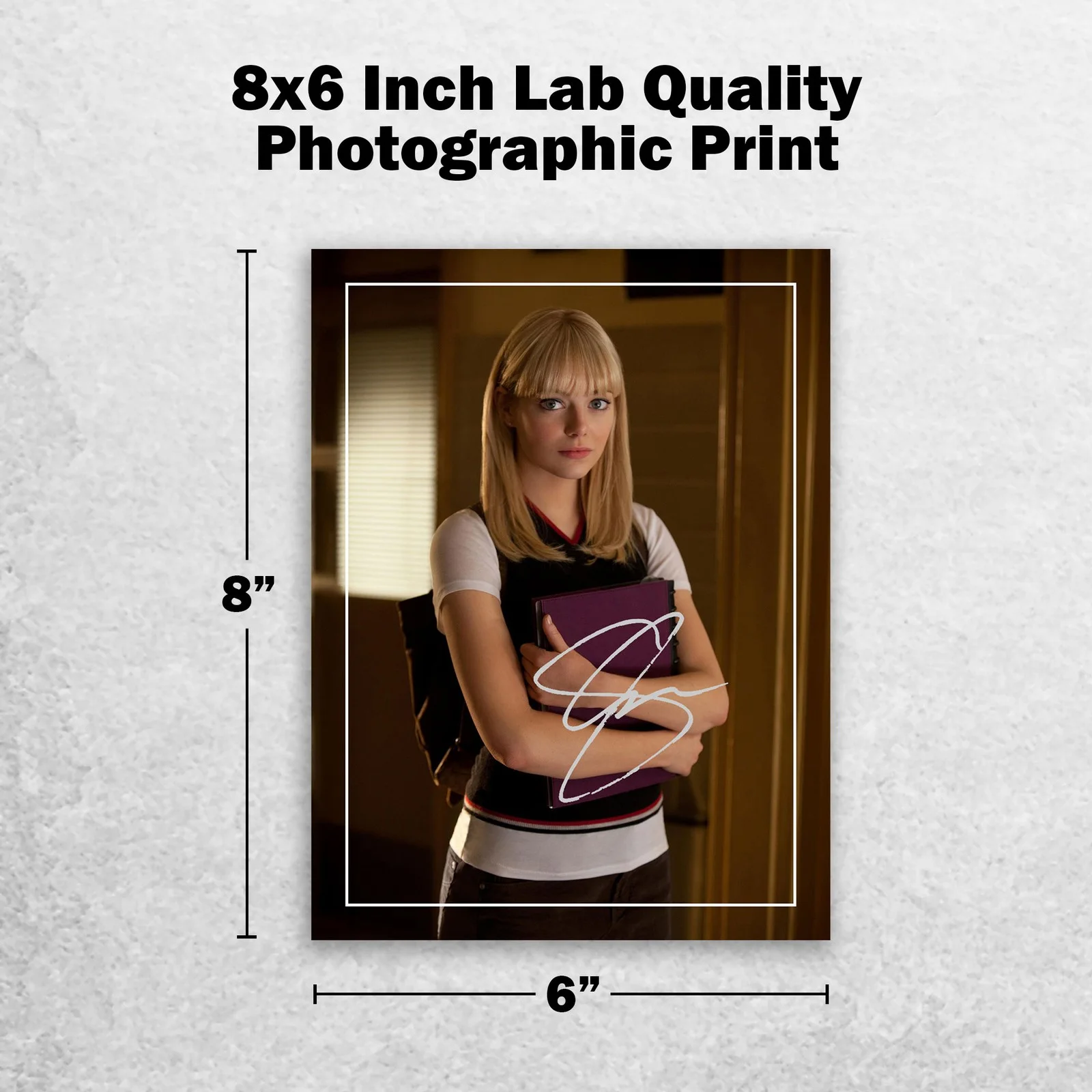 Emma Stone Signed Memorabilia 8x6 Pre Printed Autograph Photo Memorabilia, изображение 2