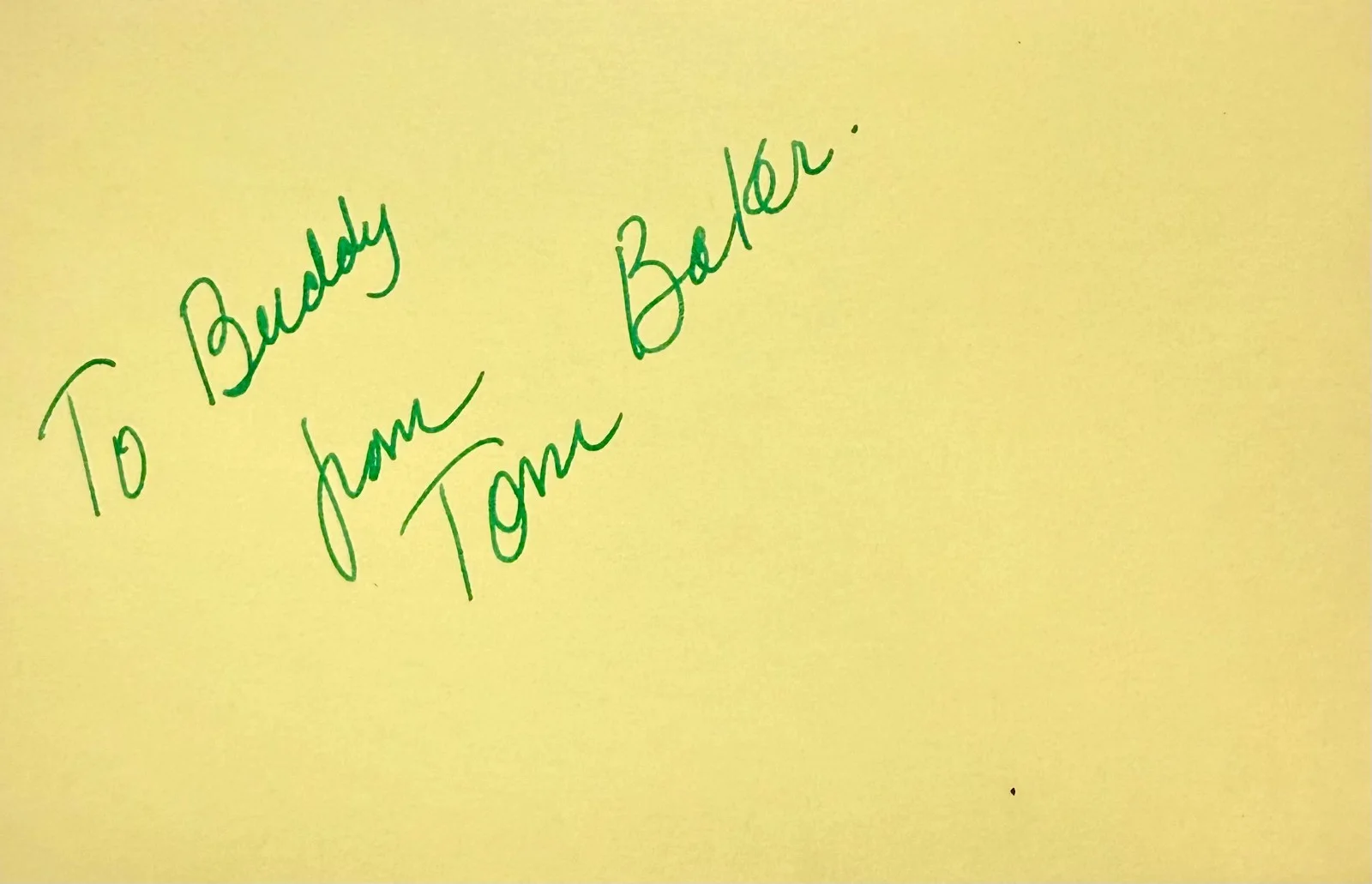 Tom Baker — TOM BAKER Signed Autographed 4x6 INDEX CARD STAR WARS: Rebels Voice DOCTOR WHO, изображение 3
