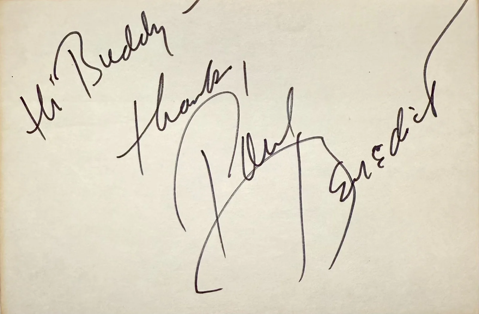 Paul Benedict — PAUL BENEDICT Signed Autographed 4x6 INDEX CARD Attack of the 50 Ft. Woman SMILE, изображение 3