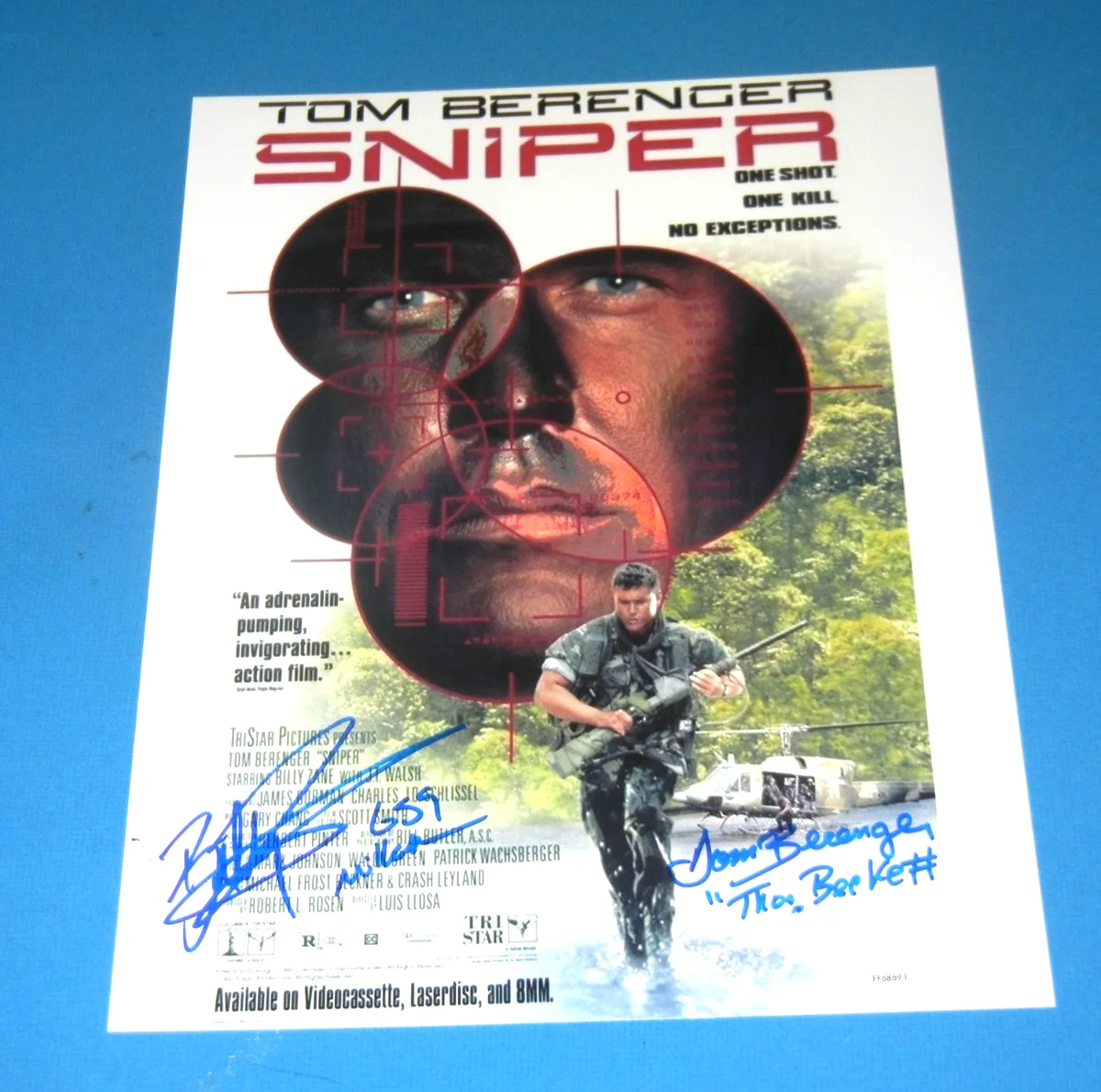 TOM BERENGER — TOM BERENGER & BILLY ZANE "SNIPER" SIGNED 11X14 PHOTO JSA CERTIFIED