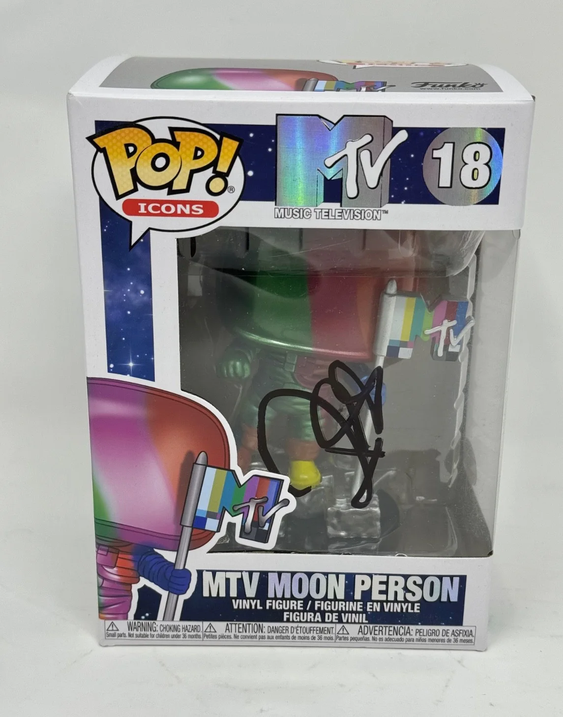Russell Simmons Signed Autograph MTV Moon Person Funko Pop Def Jam Records ACOA, image 2