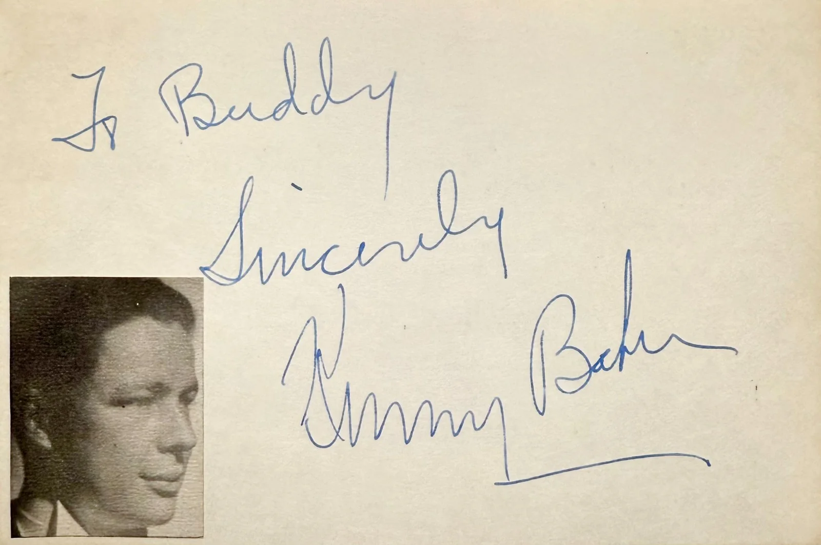 Kenny Baker — KENNY BAKER Signed Autographed 4x6 INDEX CARD Singer Actor The Jack Benny Show, изображение 3