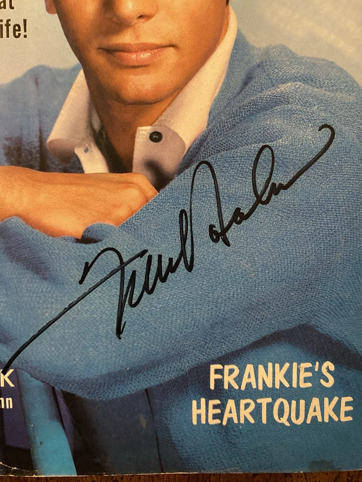 Frankie Avalon Signed Autographed Vintage Teen Screen Magazine With COA Singer, image 2