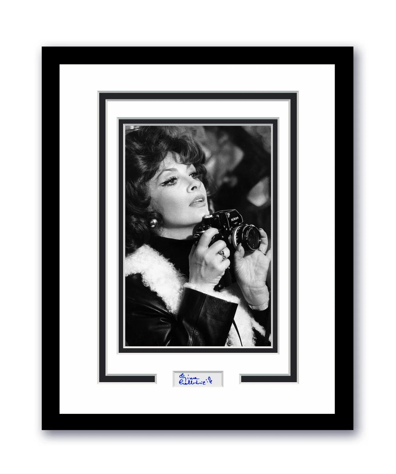 Gina Lollobrigida — Gina Lollobrigida Autographed Signed 11x14 Framed Photo ACOA