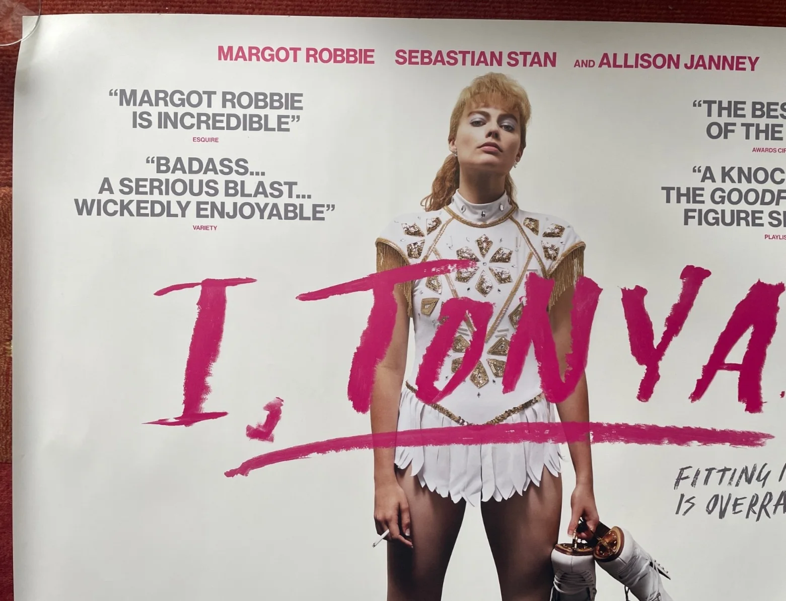 I, TONYA (2017) Original UK Quad MovieFilm Cinema Poster Margot Robbie, image 2