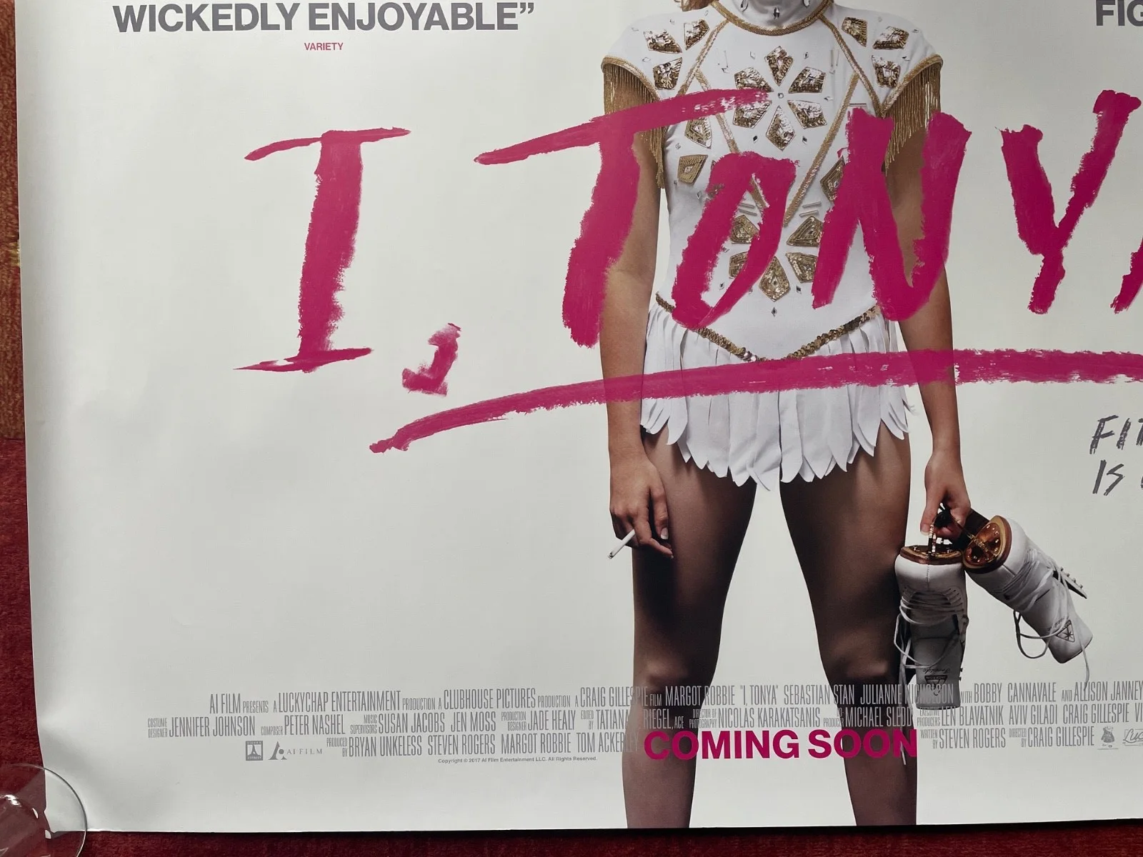 I, TONYA (2017) Original UK Quad MovieFilm Cinema Poster Margot Robbie, image 4
