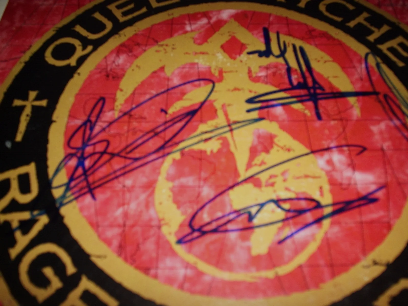 QUEENSRYCHE SIGNED RECORD "RAGE FOR ORDER" RARE! ALL 4 MEMBERS WOW L@@K PROOF, image 4