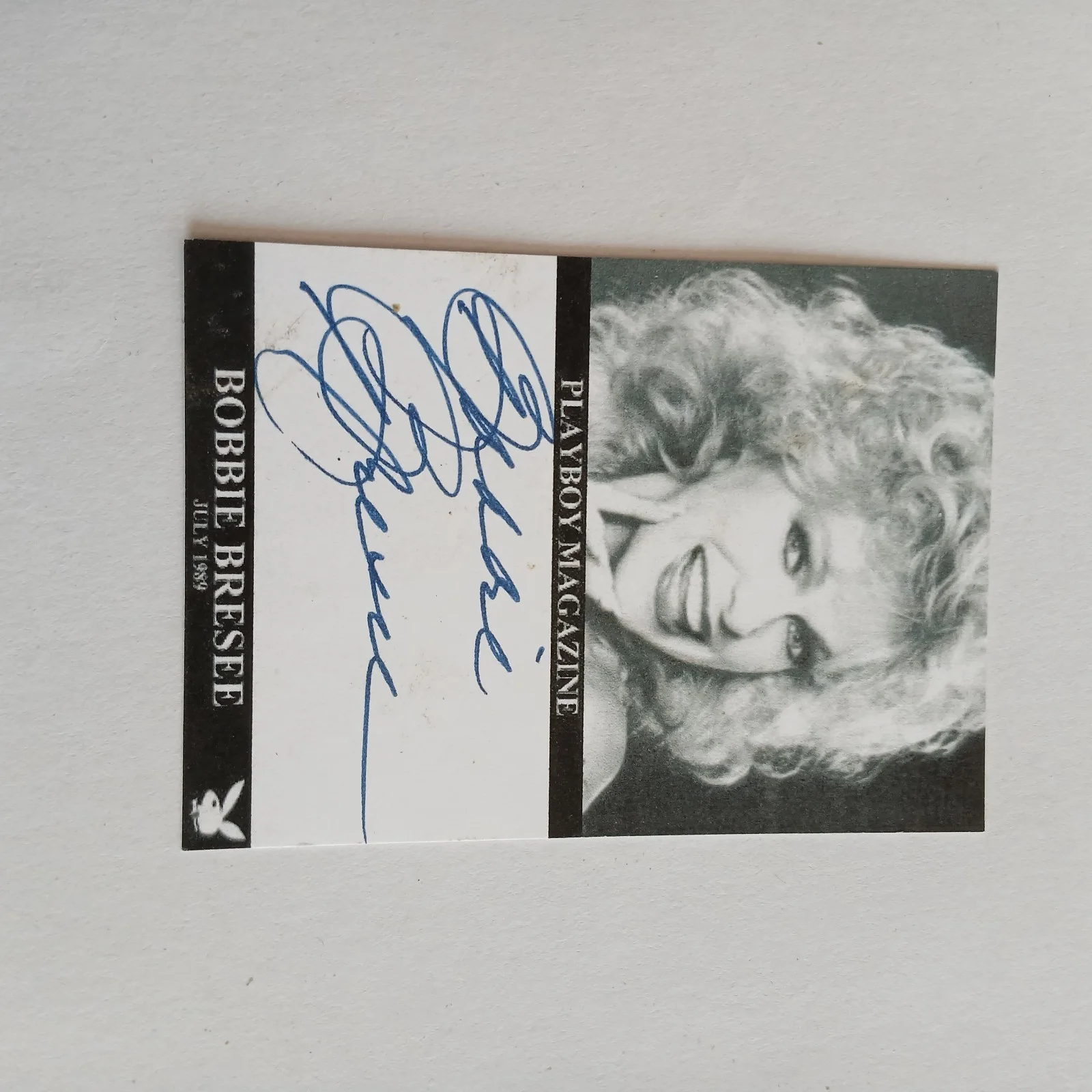 Playmate Bobbie Bresee Autographed custom trading card, image 2