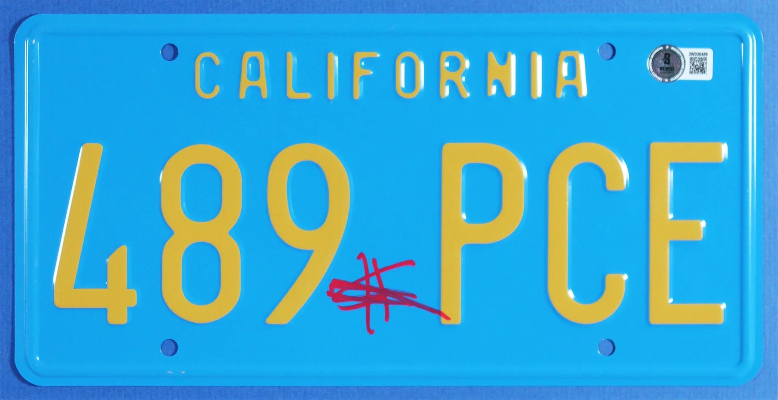 Shia LaBeouf — Shia LaBeouf Transformers Authentic Signed & Framed License Plate BAS Witnessed, image 2