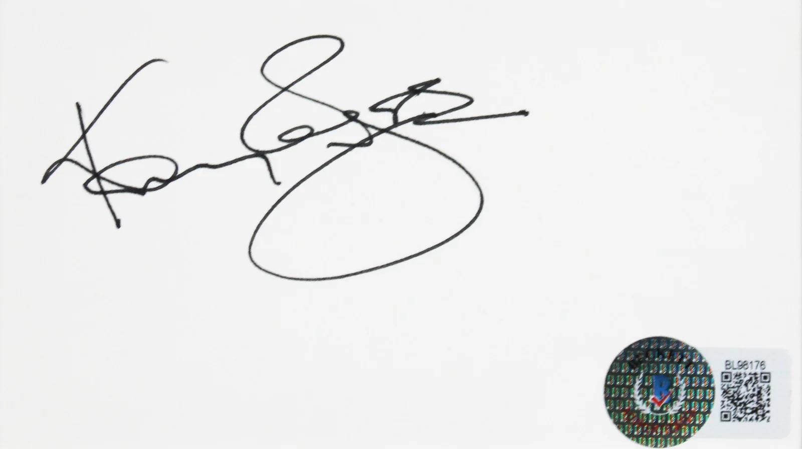 Kenny Rogers — Kenny Rogers Authentic Signed 3x5 Index Card Framed Display Autographed BAS, image 2