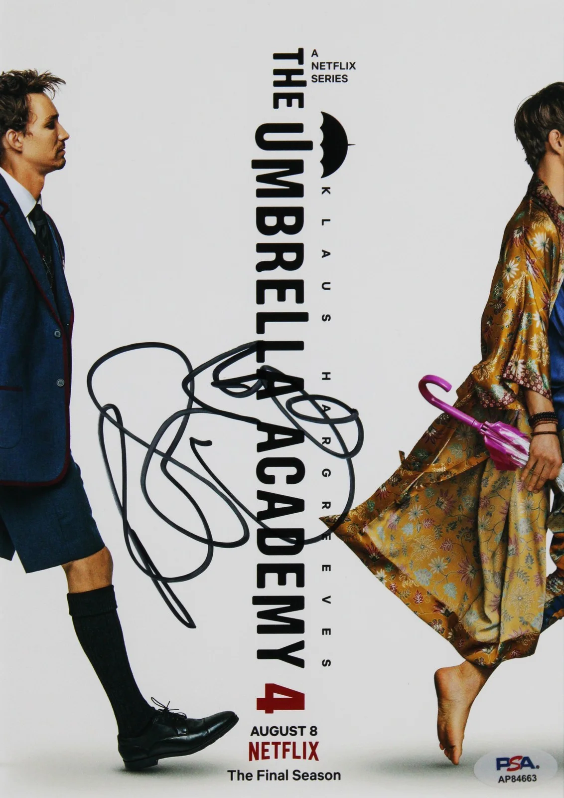 Robert Sheehan — Robert Sheehan The Umbrella Academy Signed 8x10 Framed Photo PSA/DNA #AP84663, image 2